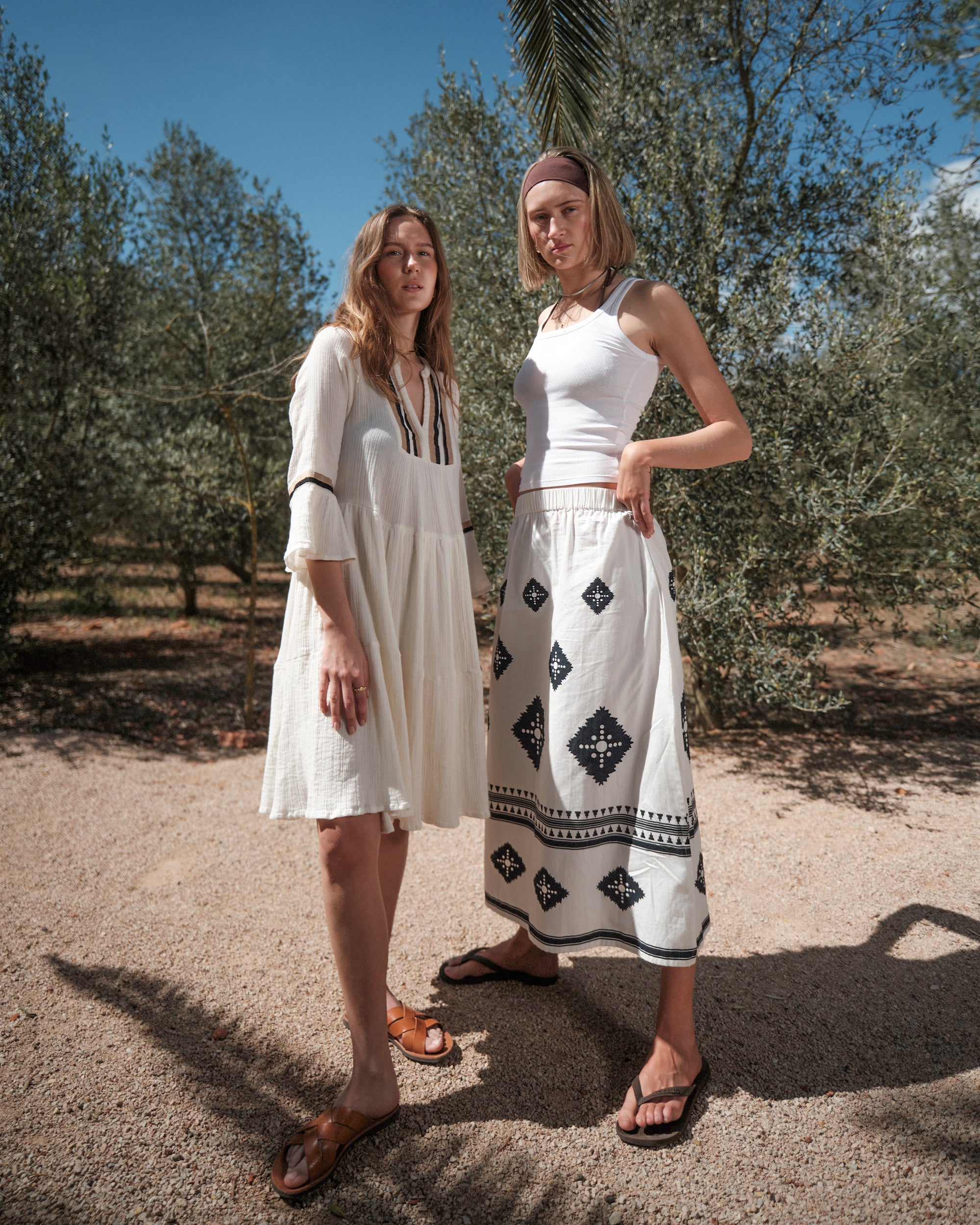 Luna Moon Amalfi - Dress Dress Off-White - Jute