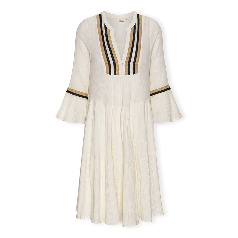 Luna Moon Amalfi - Dress Dress Off-White - Jute