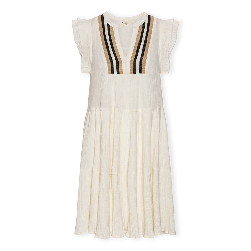 Luna Moon Amalfi - Sleeveless Dress Dress Off-White - Jute
