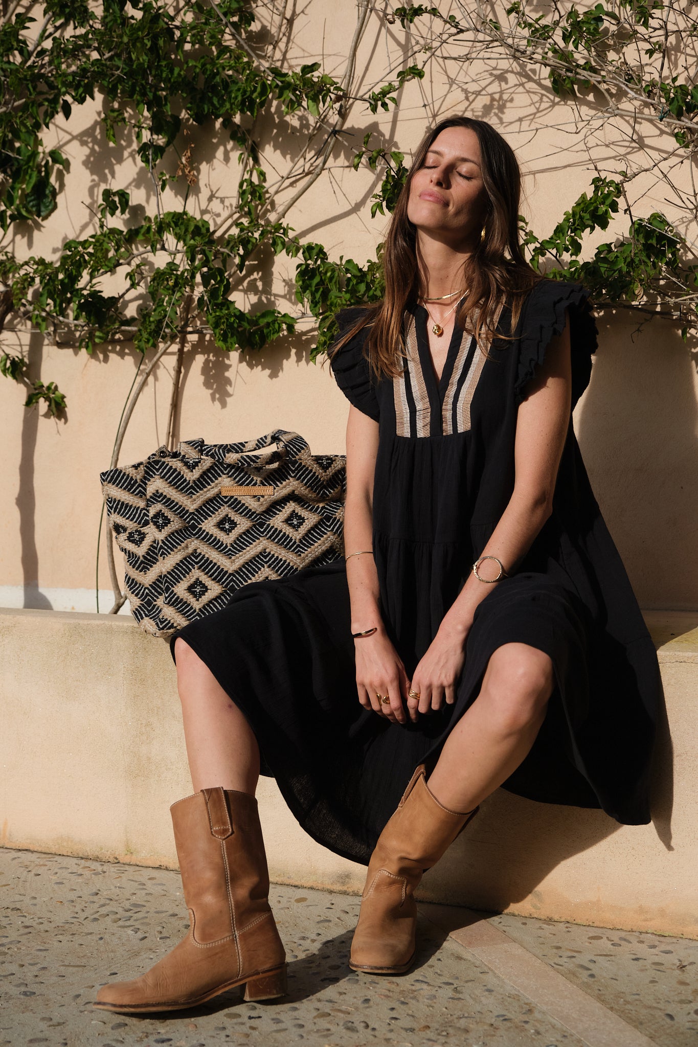 Luna Moon Amalfi - Sleeveless Dress Dress Black