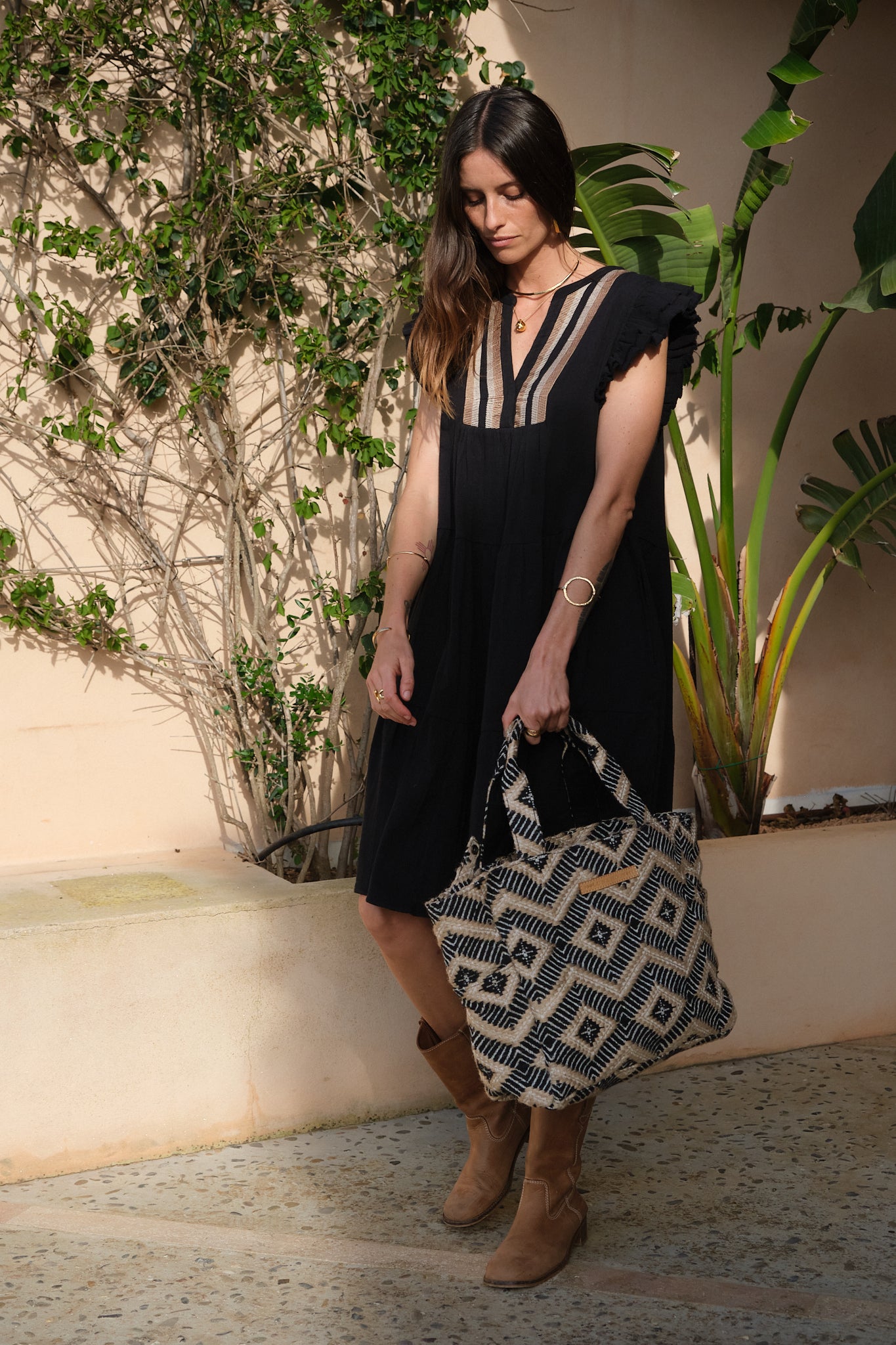 Luna Moon Amalfi - Sleeveless Dress Dress Black