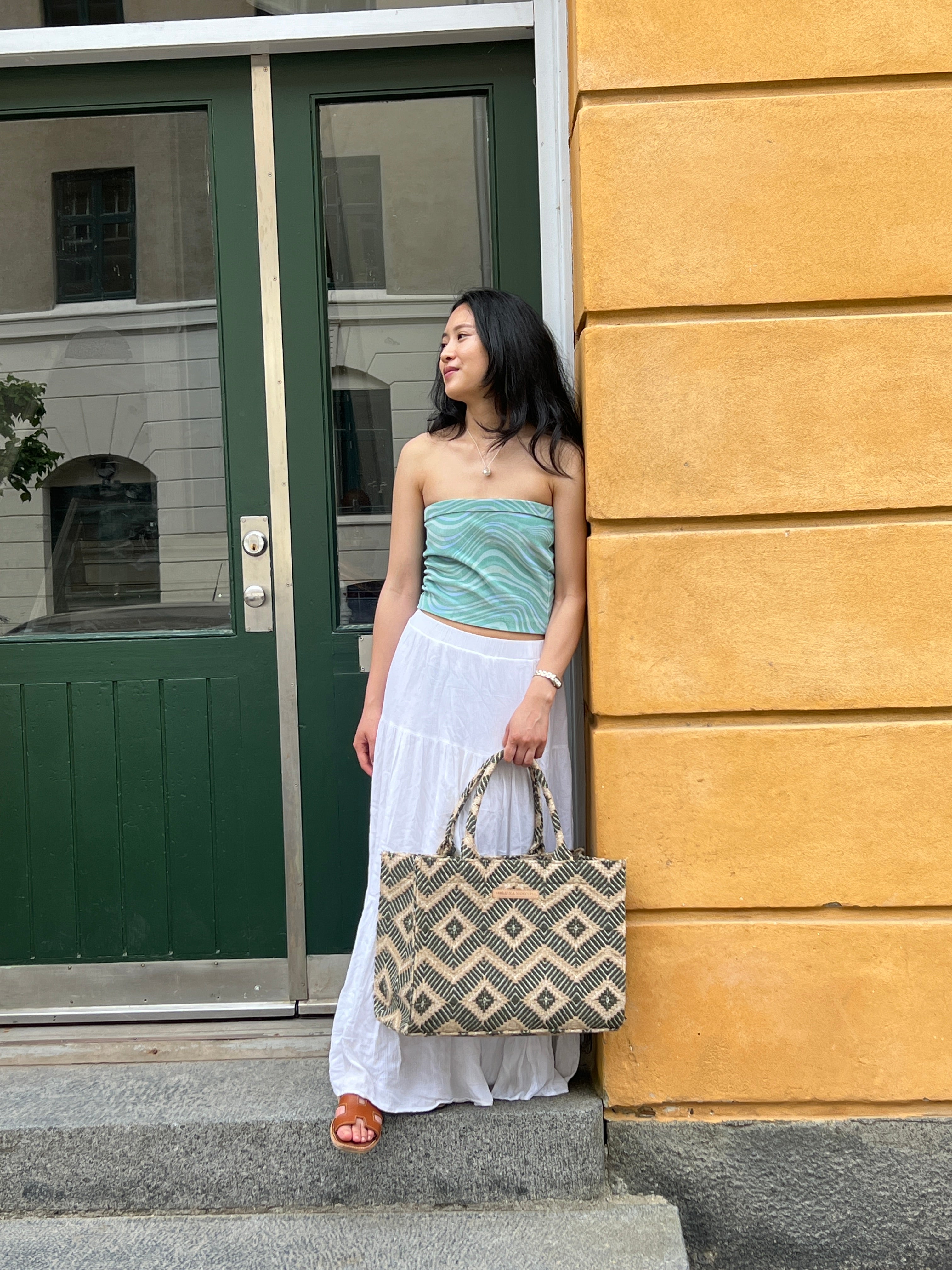 Luna Moon Big Tote - La Rambla Tote bag Olive