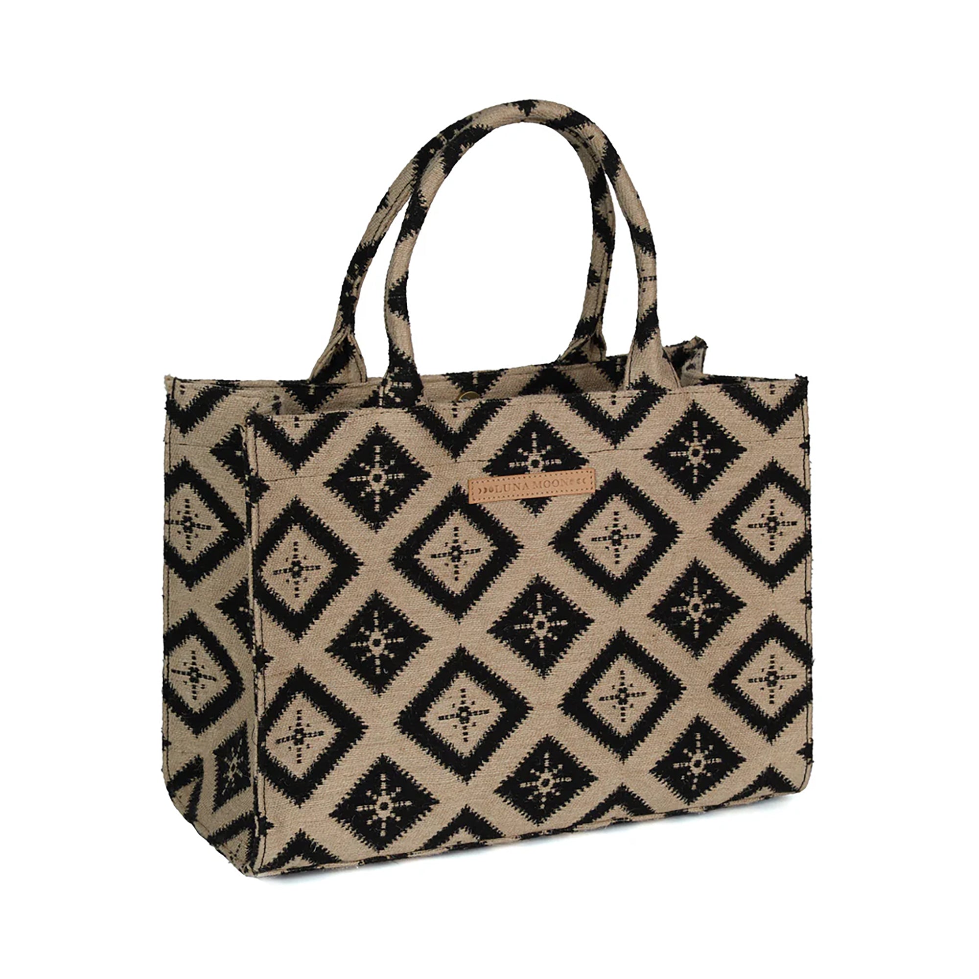Luna Moon Big Tote - Rue Rivoli Bag Jute - black
