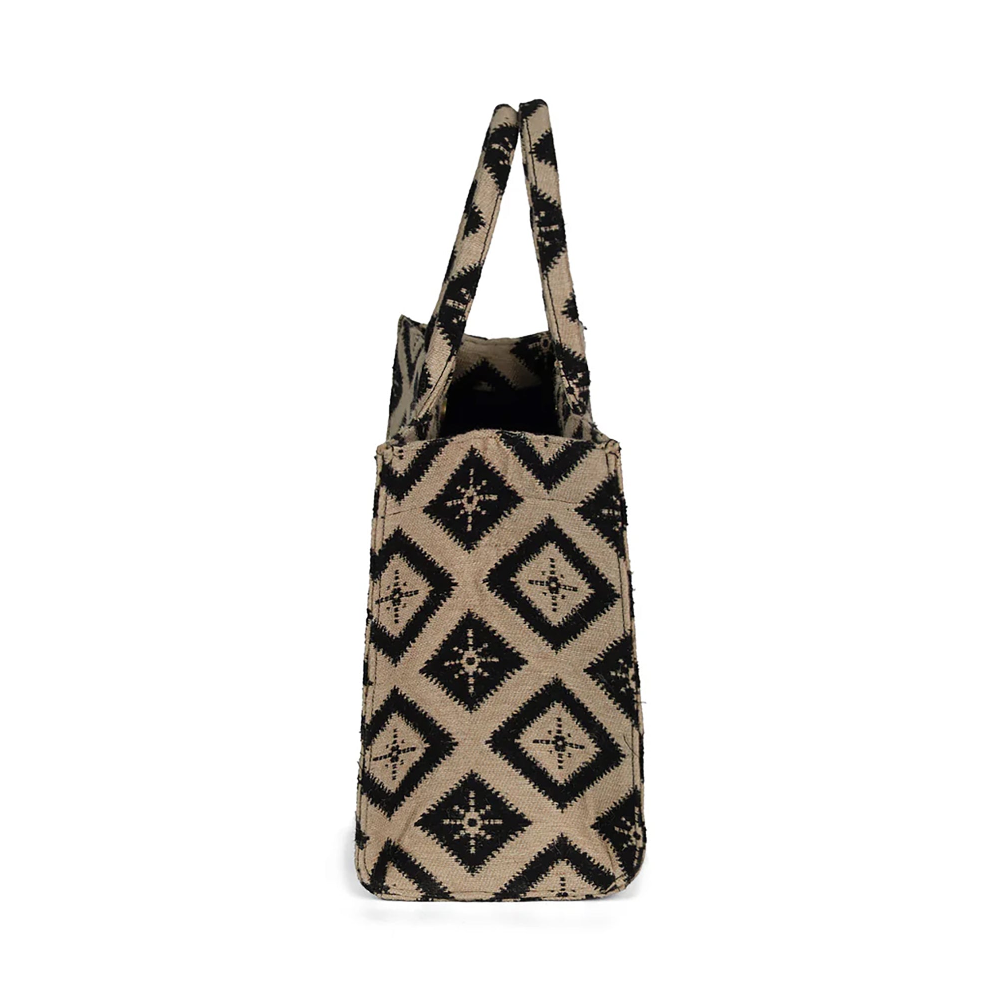 Luna Moon Big Tote - Rue Rivoli Bag Jute - black
