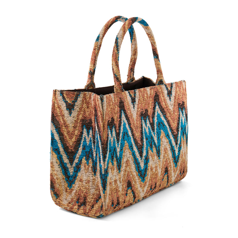 Luna Moon Big Tote - Siena Tote bag Ocean Depths - camel