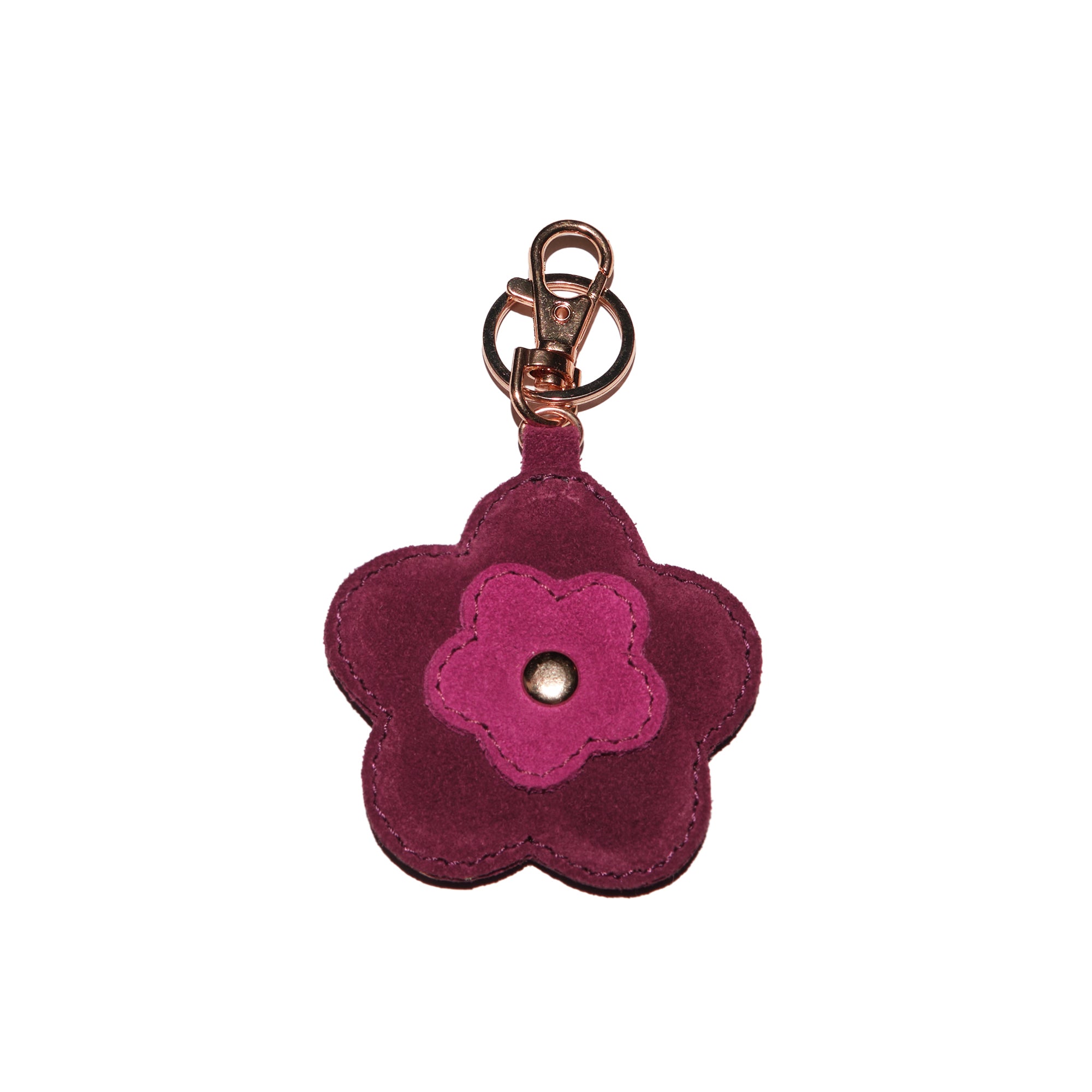 Luna Moon Charm - Portobello Bag Charm Cabernet Red/Pink