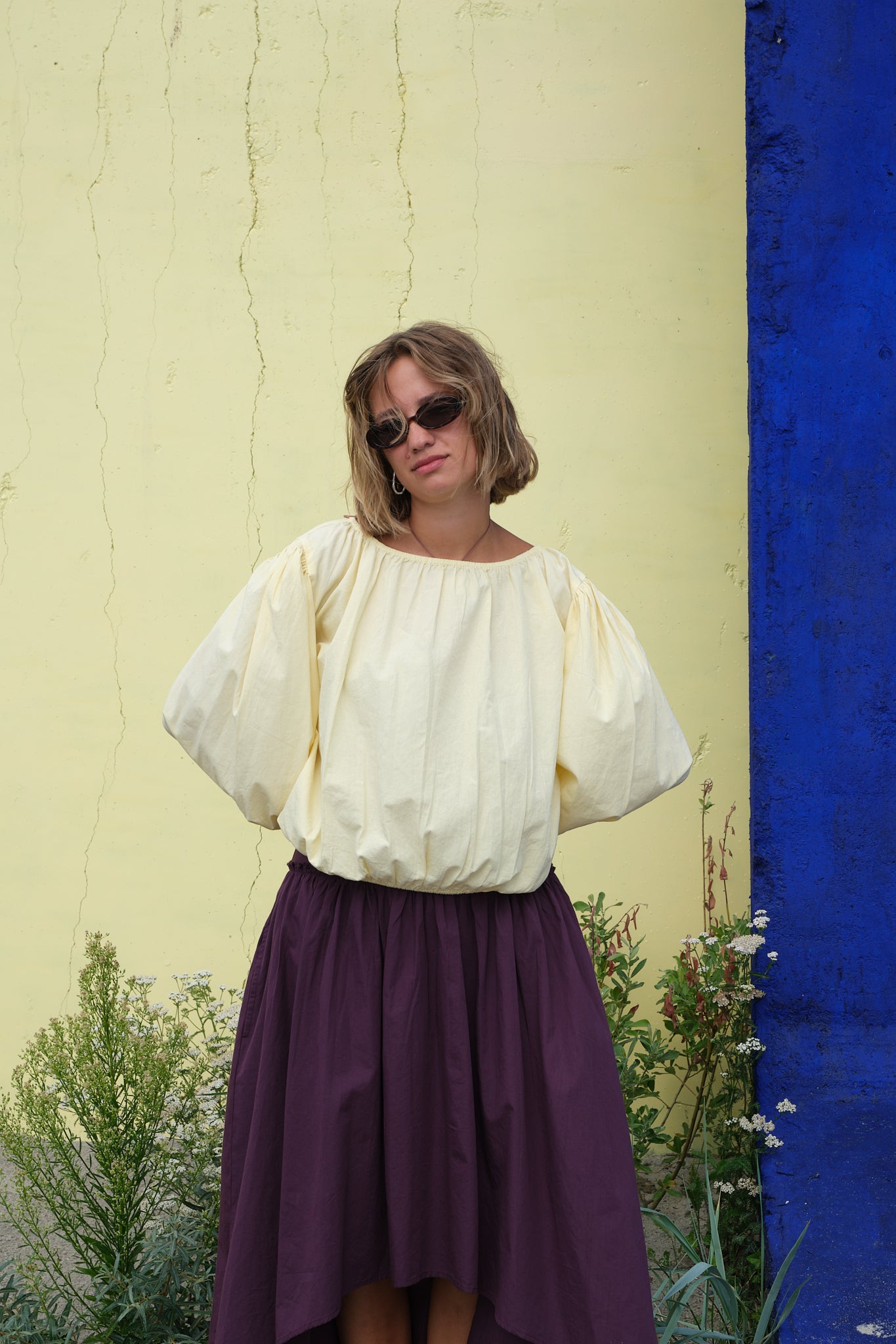 Luna Moon Lecce Blouse Blouse Pastel Yellow