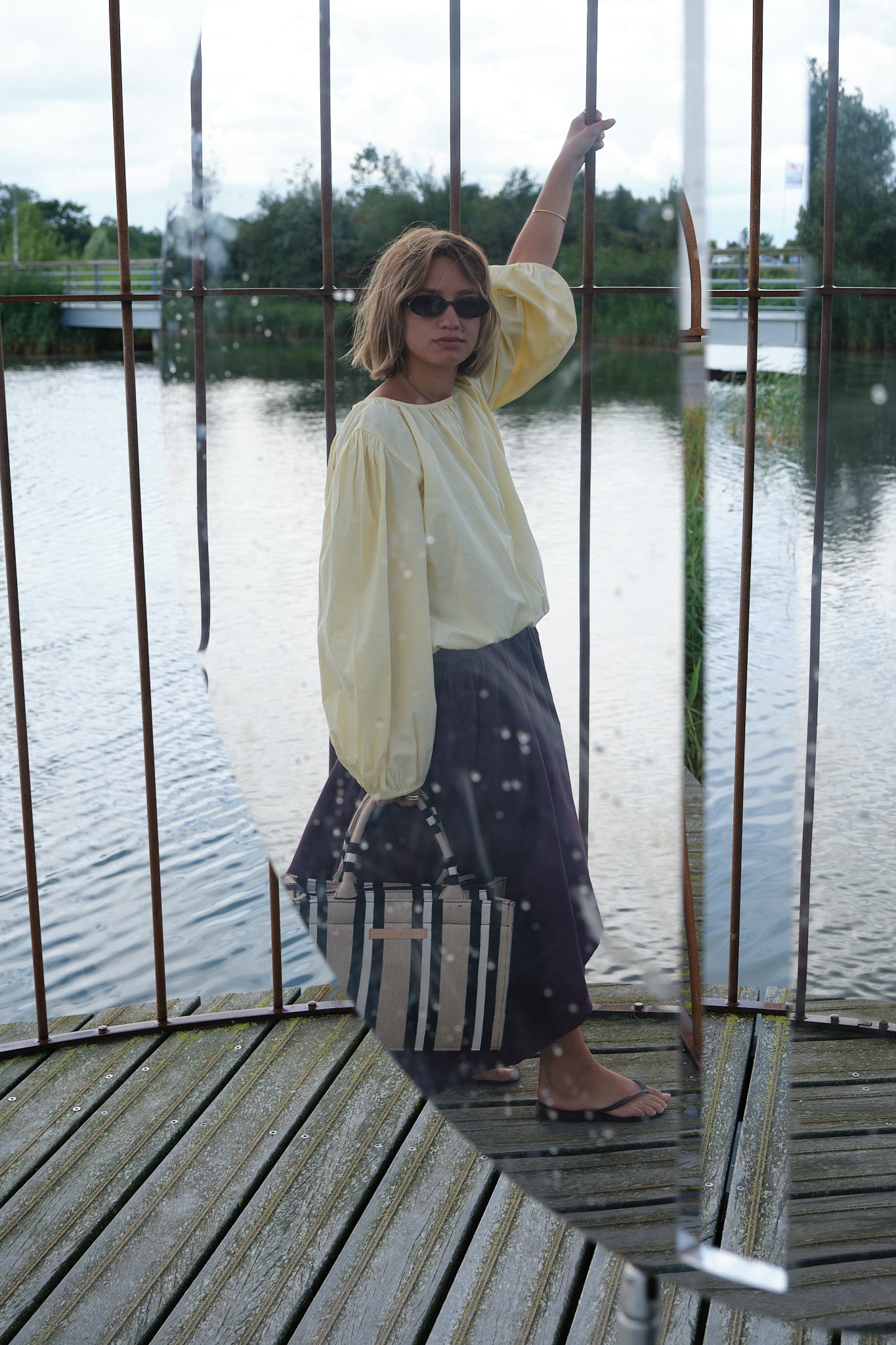 Luna Moon Lecce Blouse Blouse Pastel Yellow