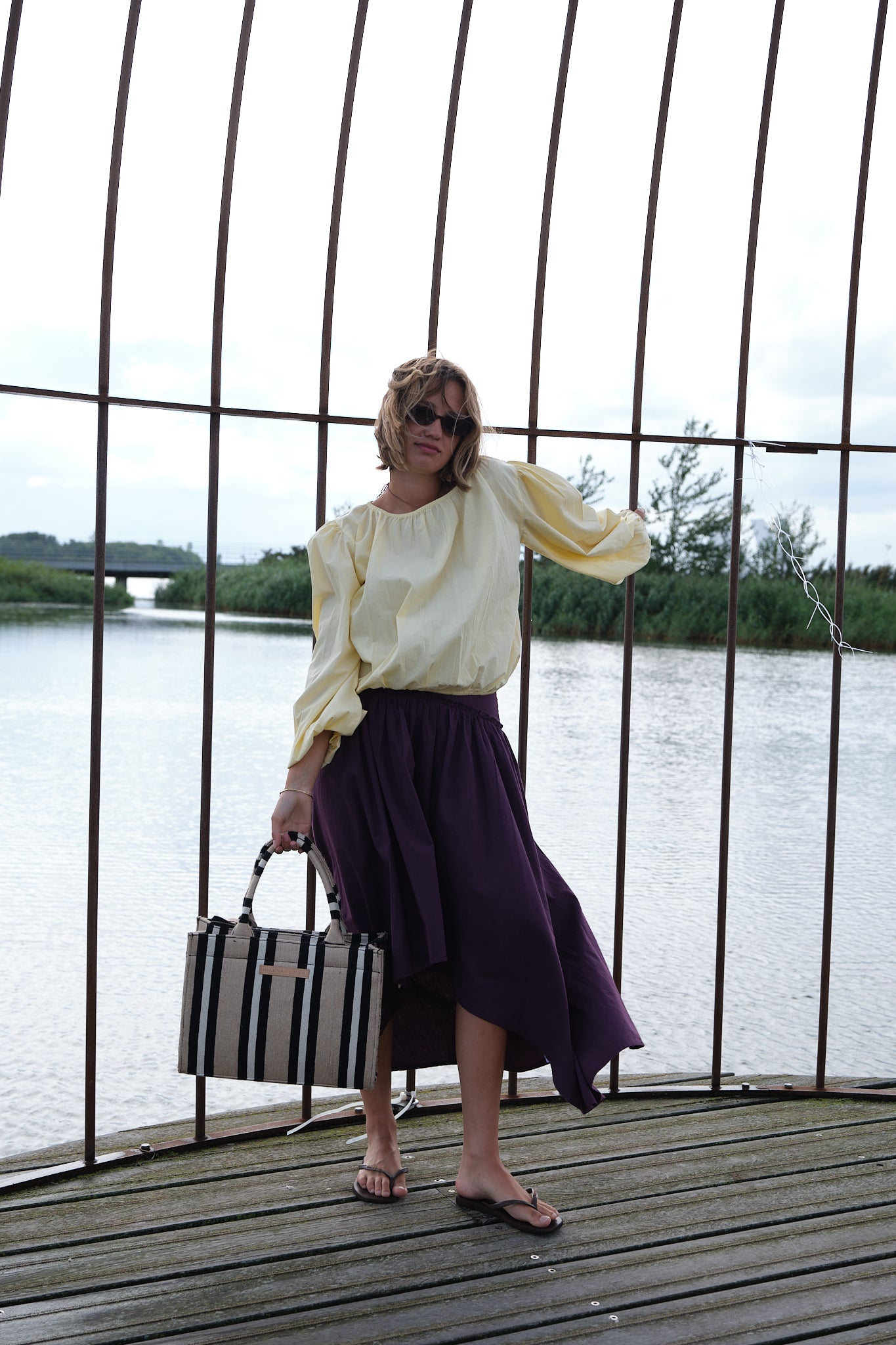 Luna Moon Lecce Blouse Blouse Pastel Yellow