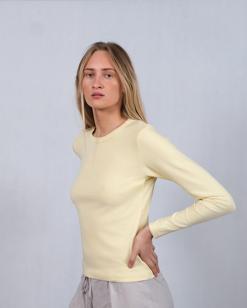 Luna Moon Luna Moon Long sleeve T-shirt T-shirt Pastel Yellow