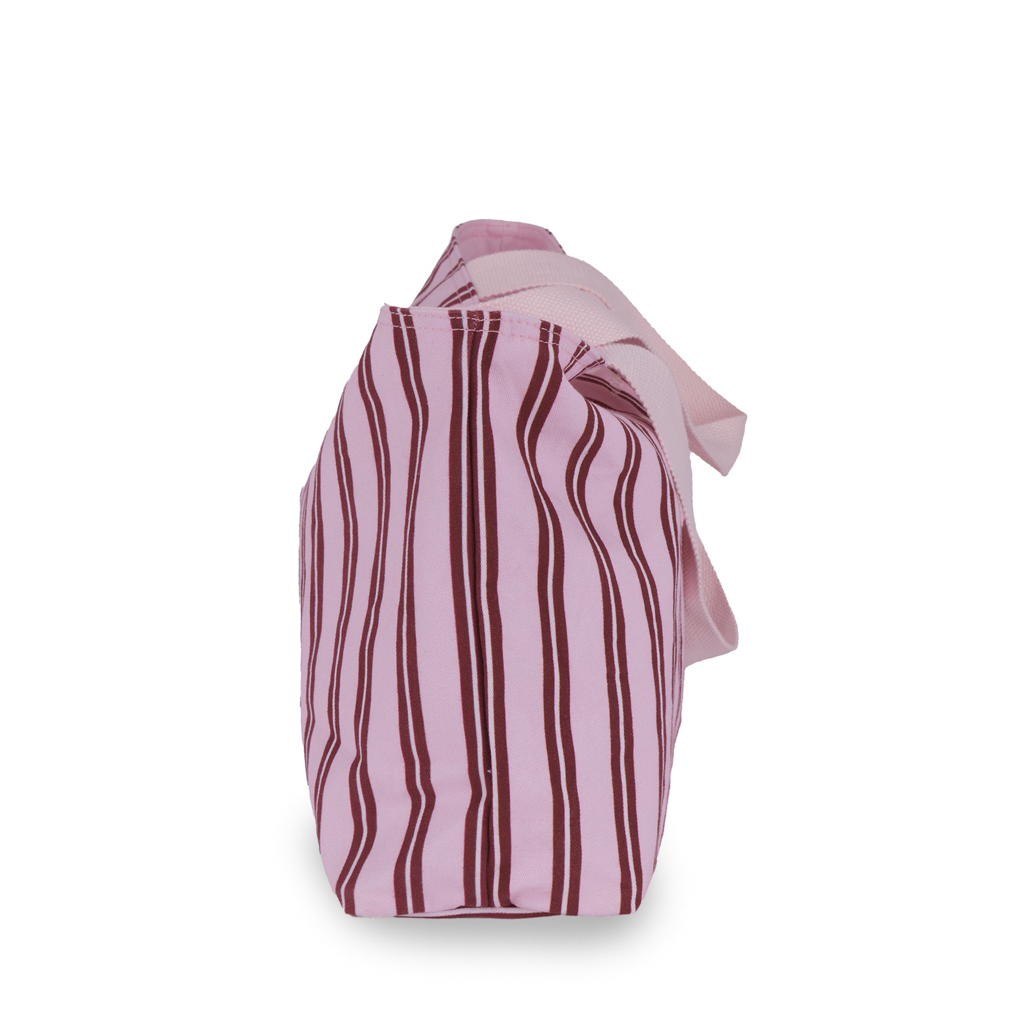Luna Moon Medium Shoulder Bag - Sandra Stripes Bag Light Pink