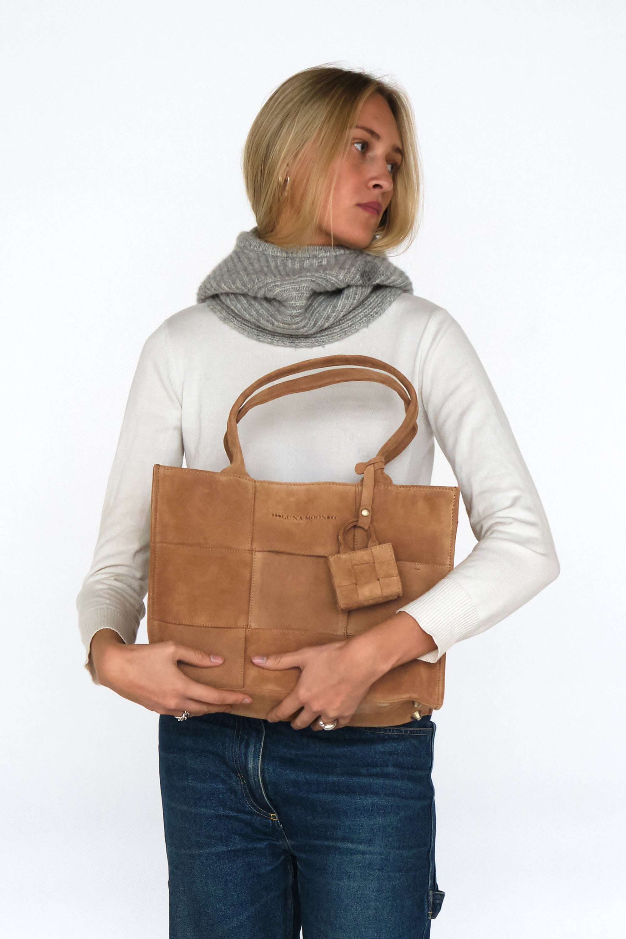 Luna Moon Mid Tote - Cervino Vista Tote bag Camel