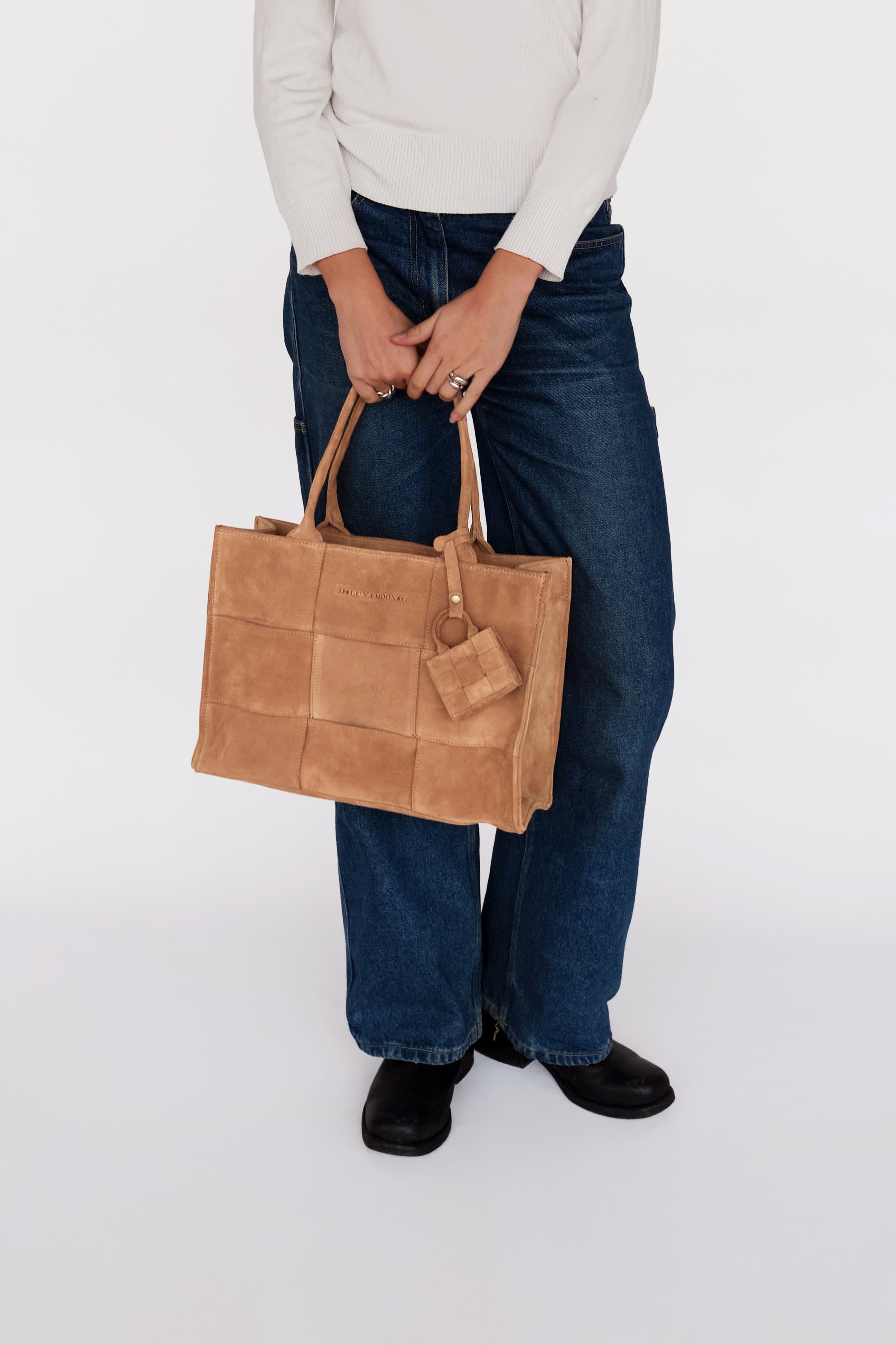 Luna Moon Mid Tote - Cervino Vista Tote bag Camel