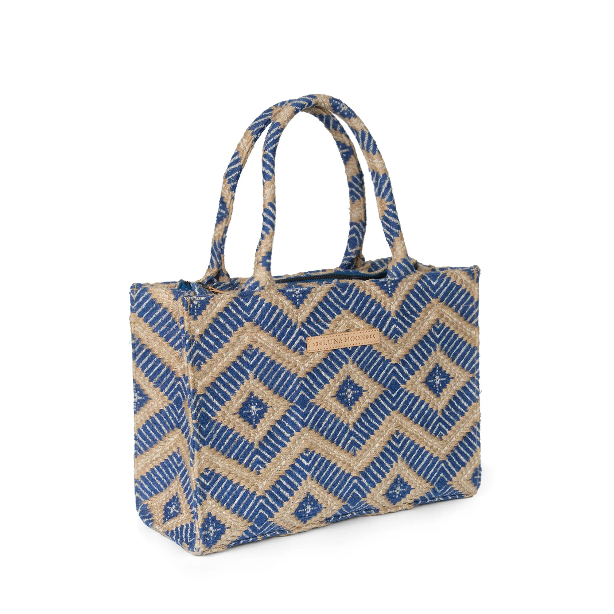 Luna Moon Mid Tote - La Rambla Tote bag Greek blue