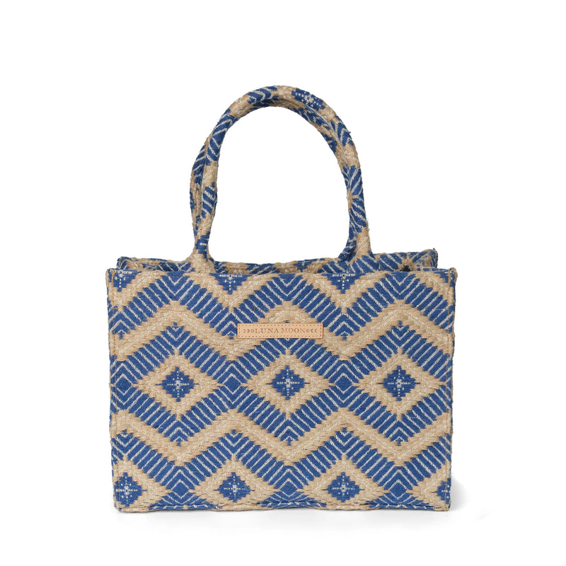 Luna Moon Mid Tote - La Rambla Tote bag Greek blue