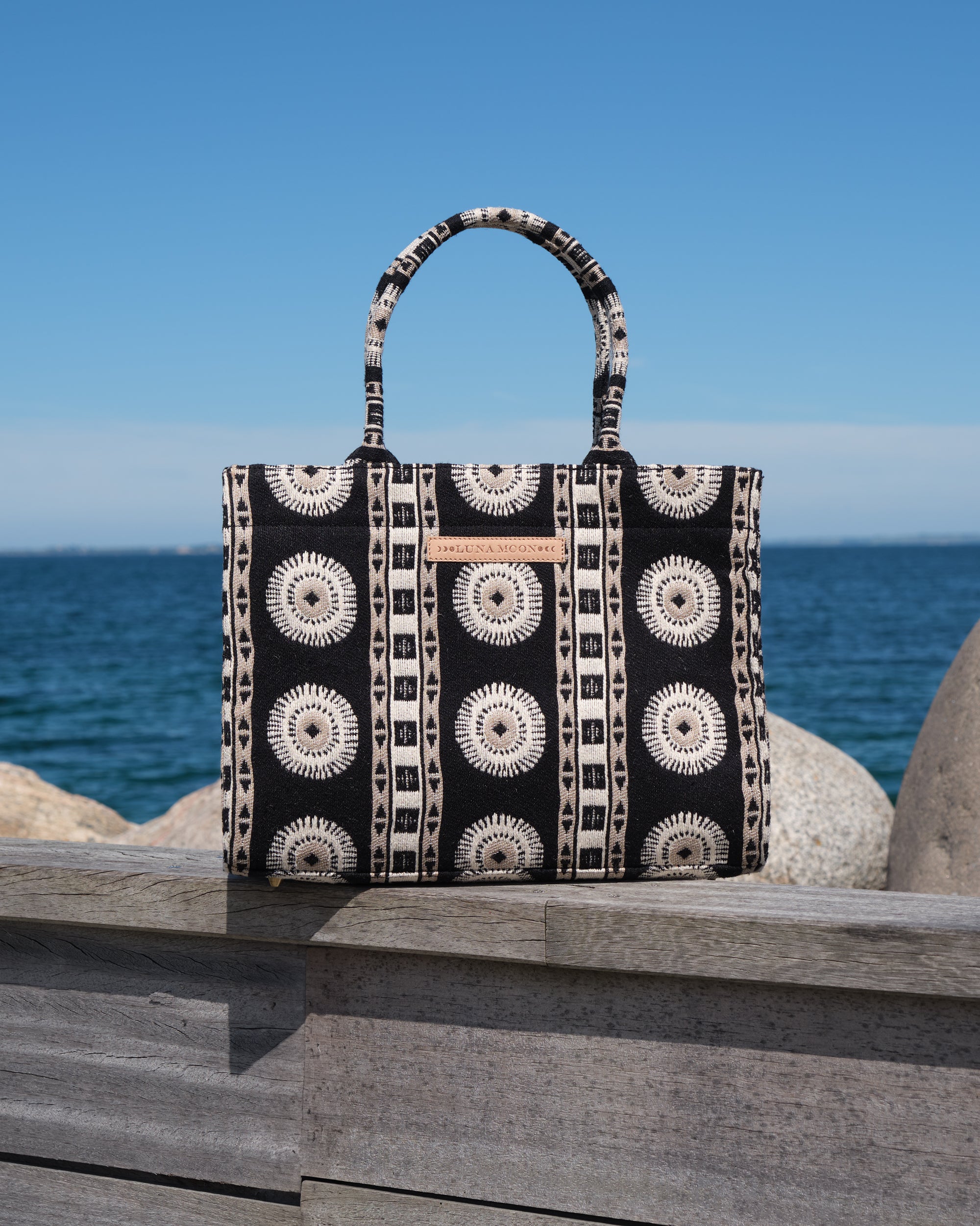 Luna Moon Mid Tote - Palma Bag Black