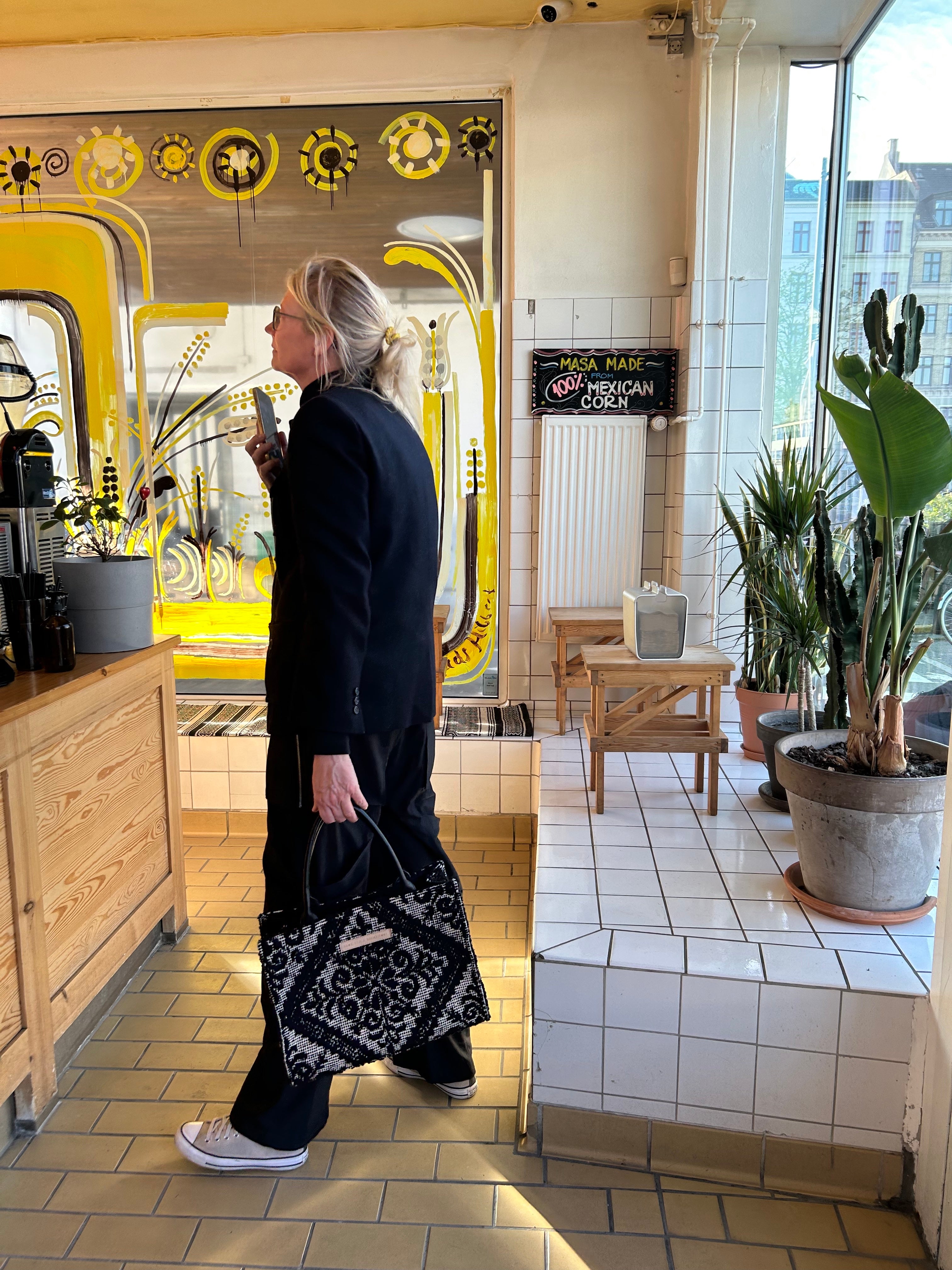 Luna Moon Mid Tote - Tilos Tote bag Black