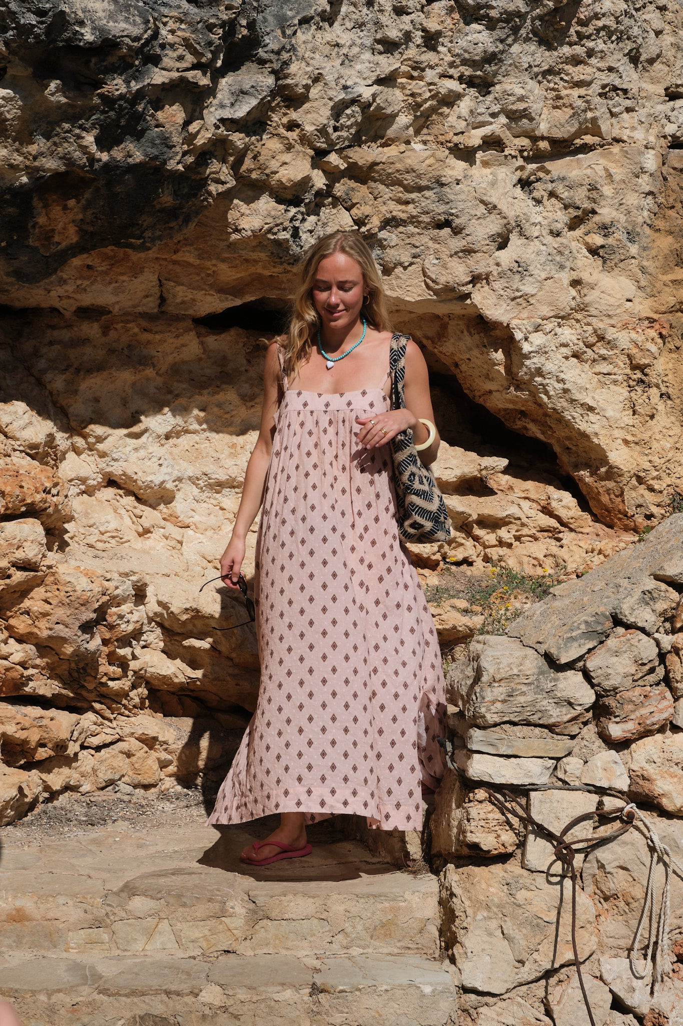 Luna Moon Pampelonne Slip Dress Dress Sandstone