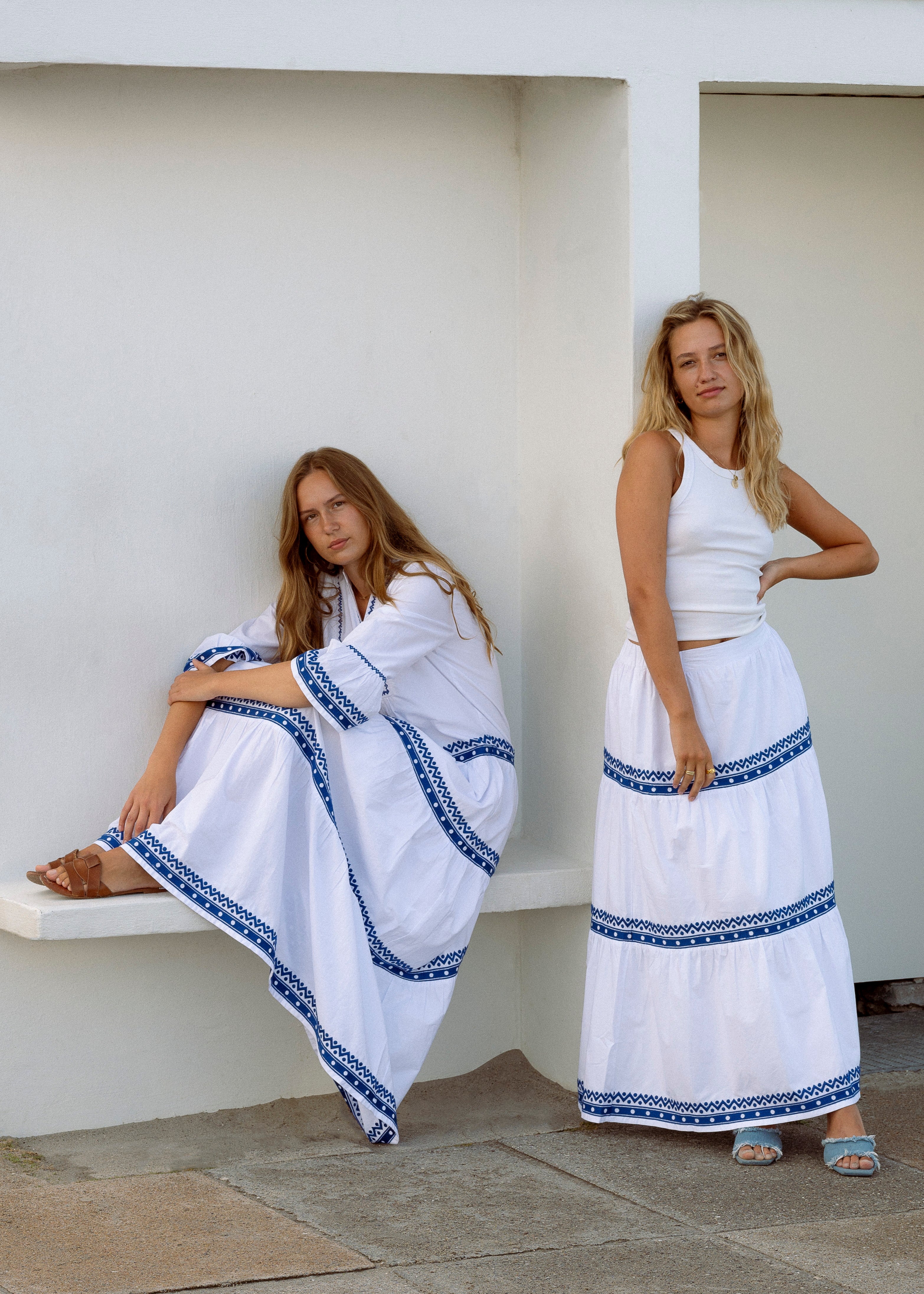 Luna Moon Santorini - Skirt Skirt Greek blue