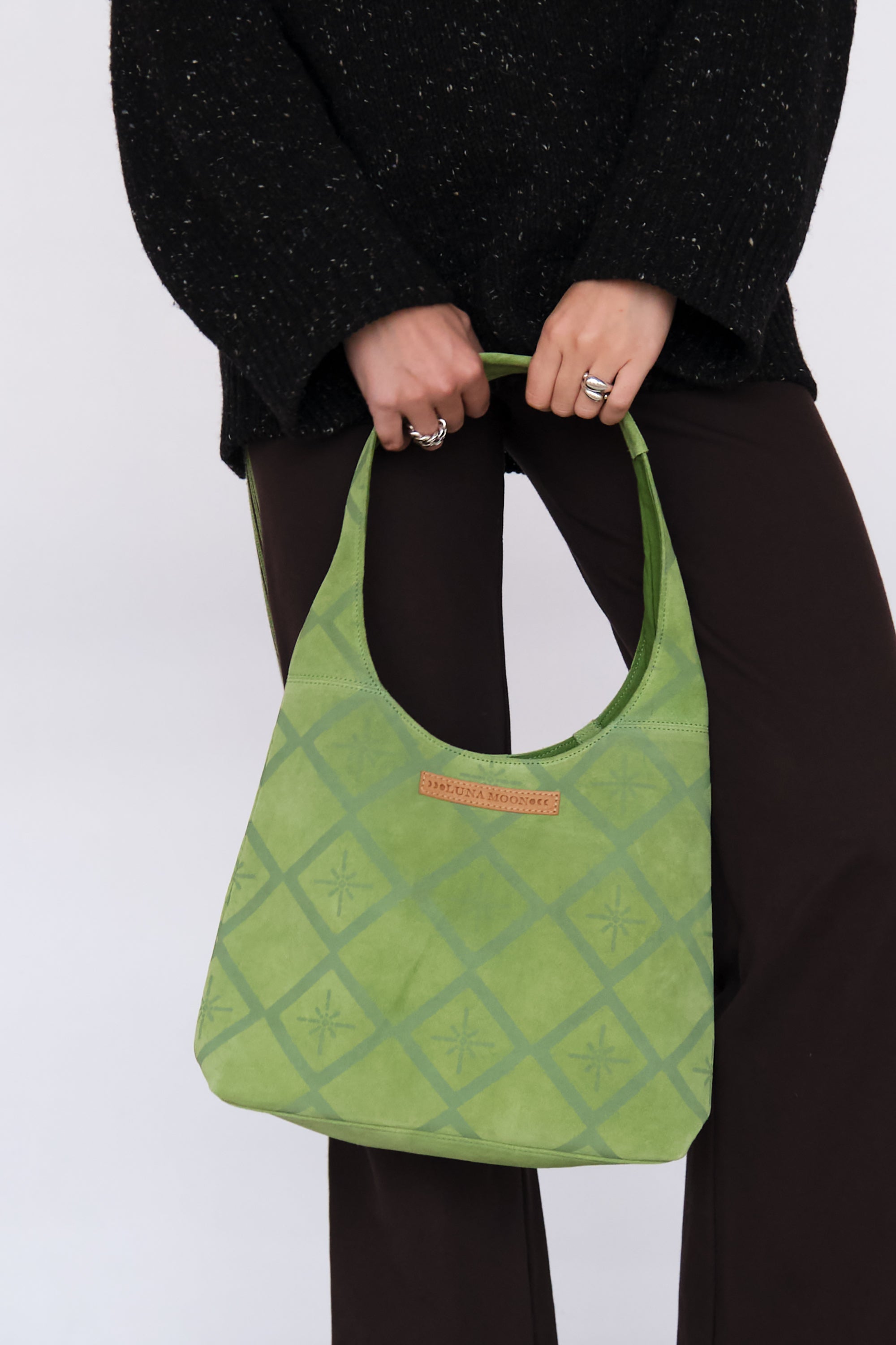 Luna Moon Small Hobo - Rivoli Etoile Hobo bag Peridot green