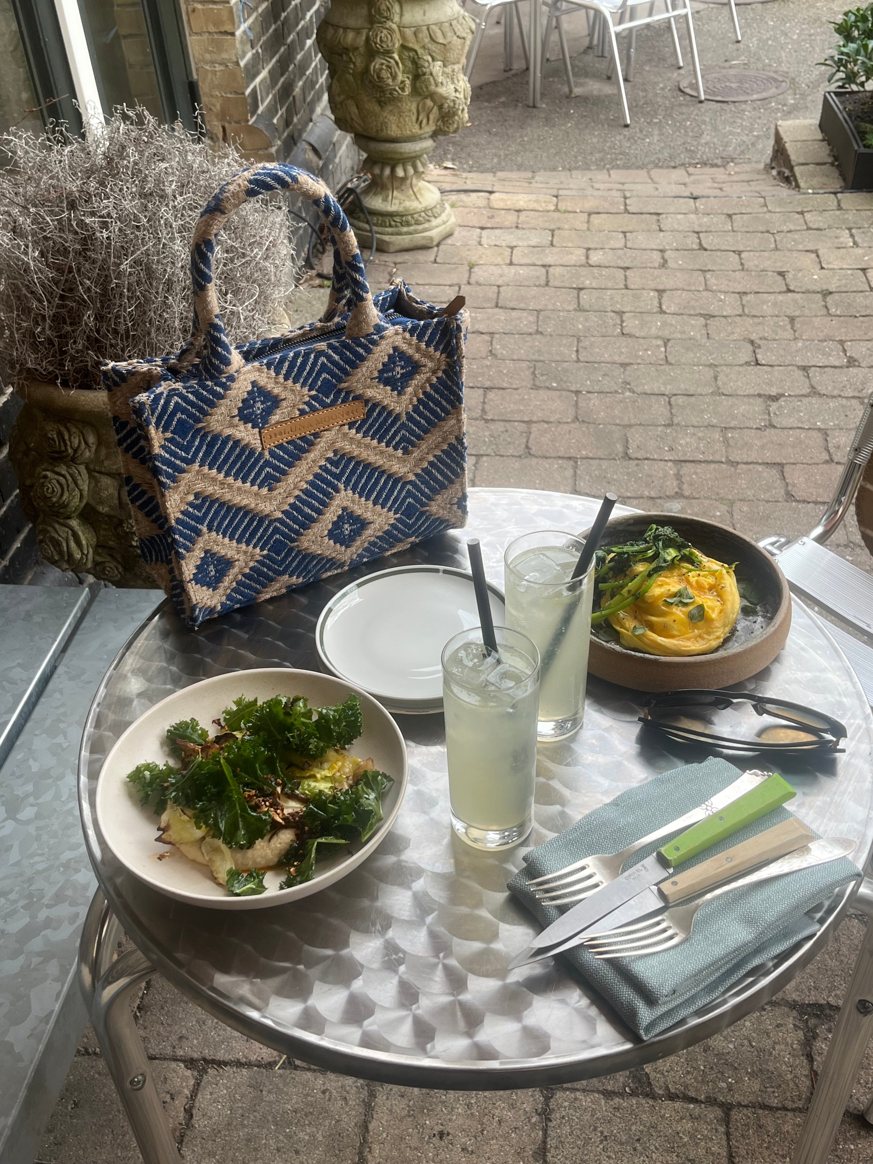 Luna Moon Small Tote - La Rambla Tote bag Greek blue