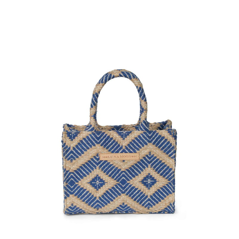 Luna Moon Small Tote - La Rambla Tote bag Greek blue