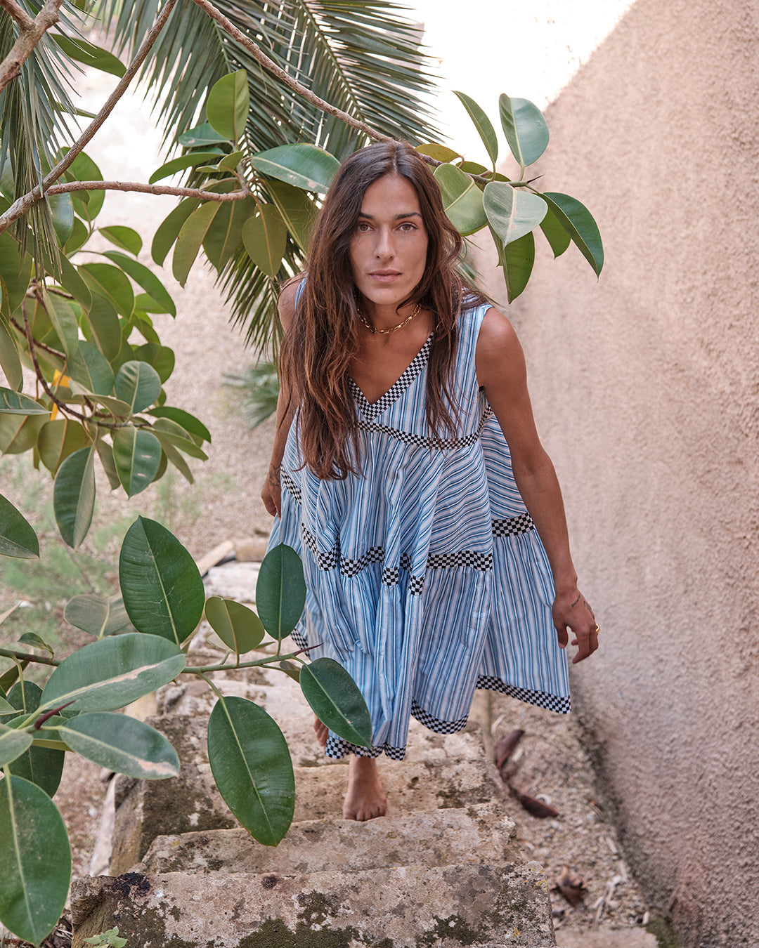 Luna Moon Soho - Sleeveless Dress Dress Aquamarine