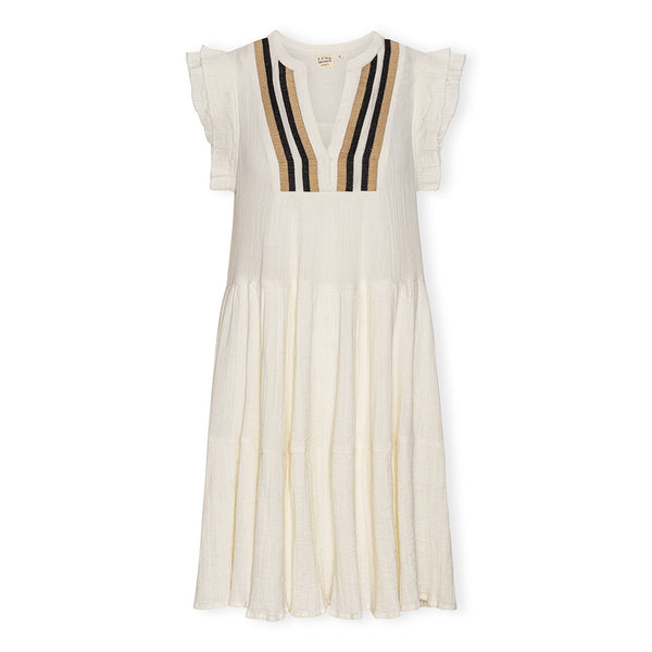 Luna Moon Amalfi - Sleeveless Dress Apparel Off-White - Jute