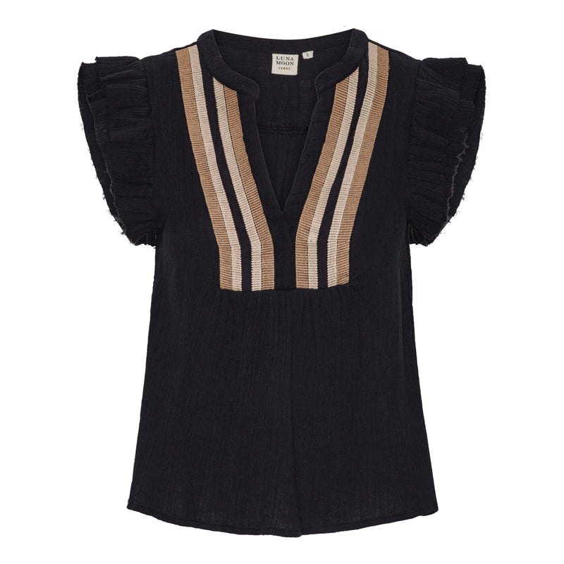 Luna Moon Amalfi Top Top Black