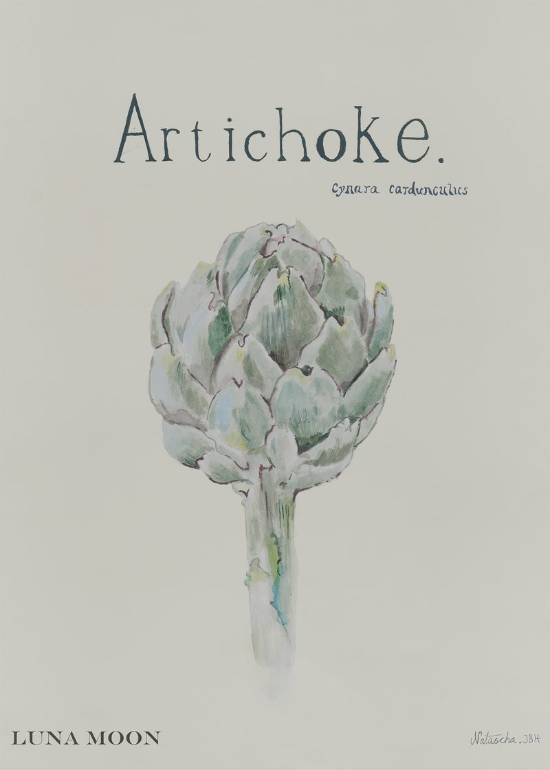 Luna Moon Artichoke Poster Accessory Light Grey