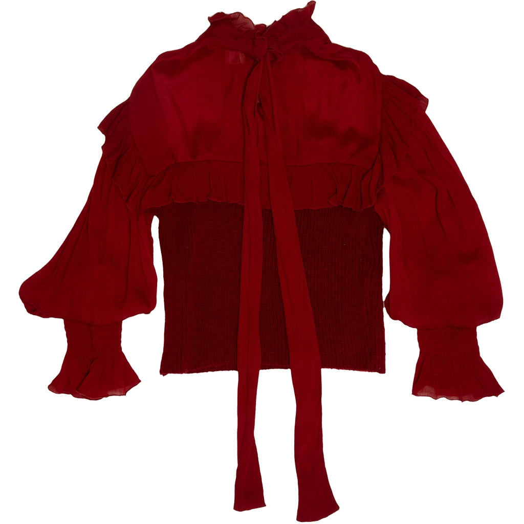Luna Moon Balmoral blouse Apparel Biking Red