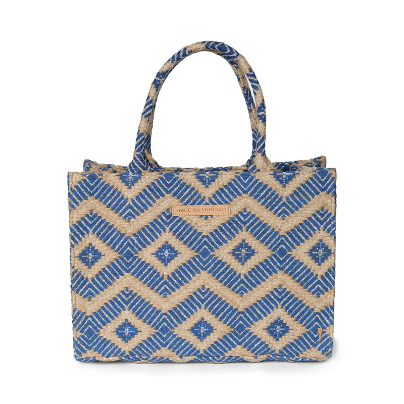Luna Moon Big Tote - La Rambla Tote bag Greek blue