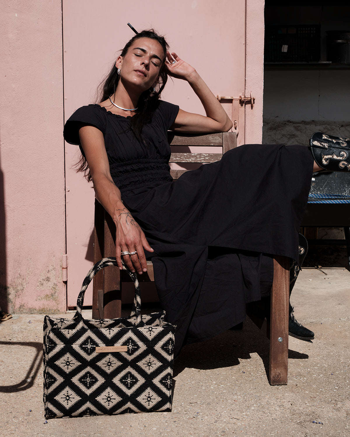 Luna Moon Big Tote - Rue Rivoli Tote bag Black