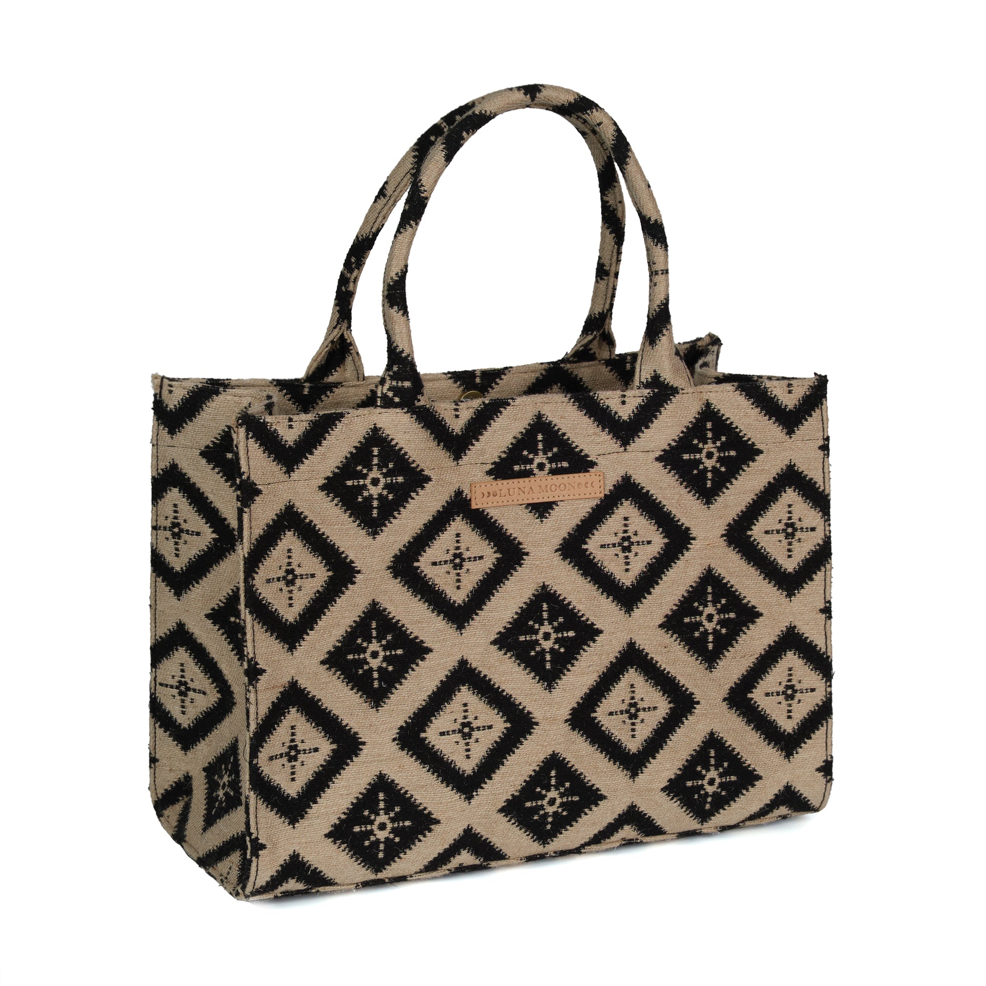 Luna Moon Big Tote - Rue Rivoli Bag Jute - black