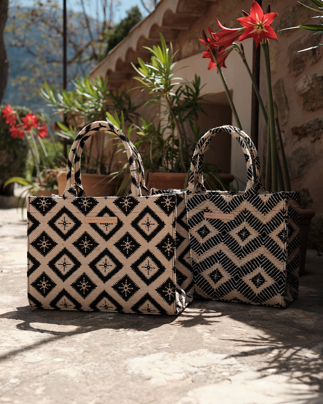 Luna Moon Big Tote - Rue Rivoli Bag Jute - black