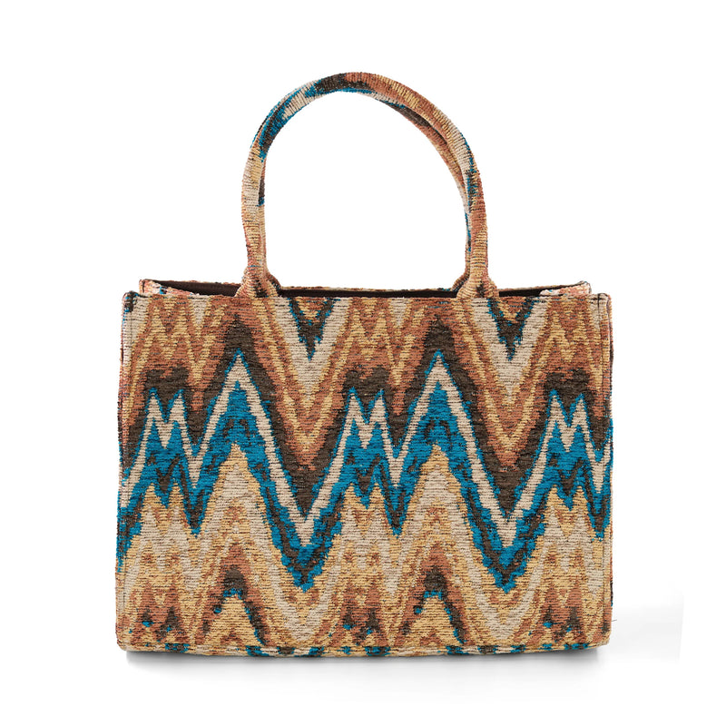 Luna Moon Big Tote - Siena Tote bag Ocean Depths - camel