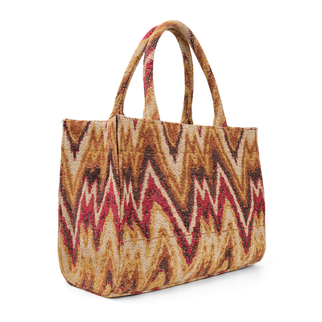 Luna Moon Big Tote - Siena Tote bag Coral Pink - Camel