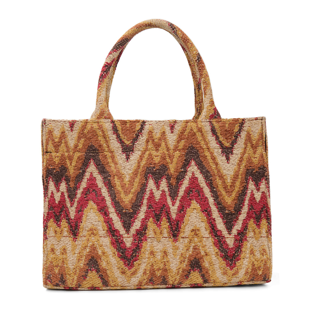Luna Moon Big Tote - Siena Tote bag Coral Pink - Camel