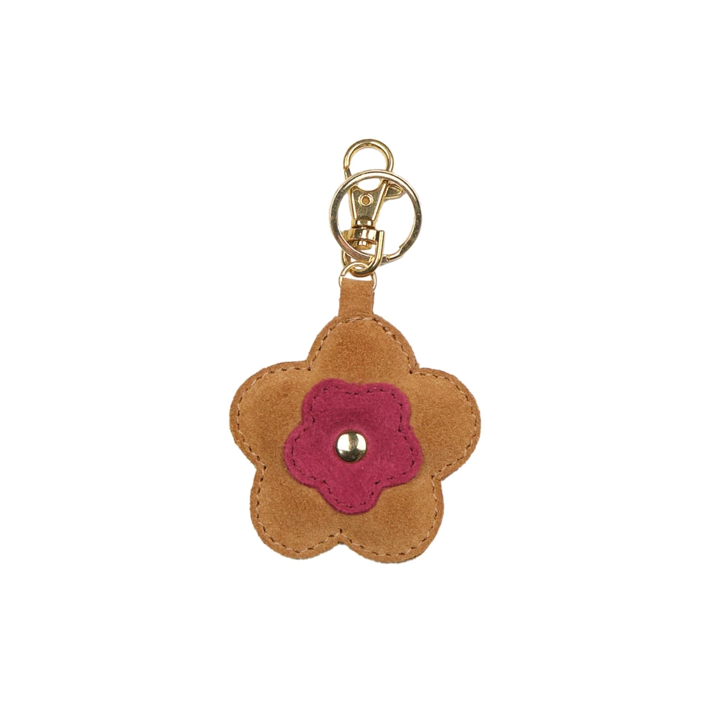 Luna Moon Charm - Portobello Bag Charm Camel/Pink