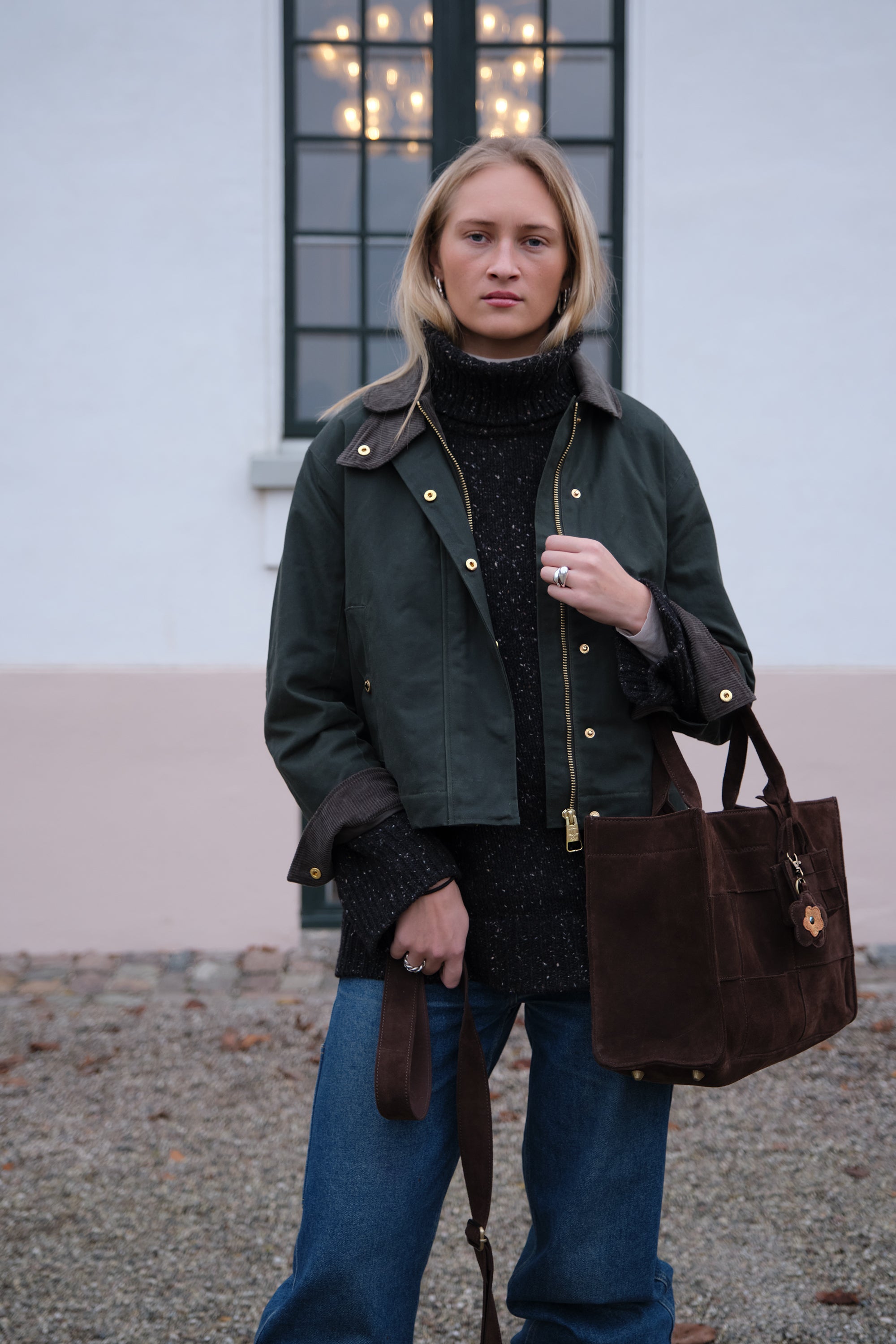 Luna Moon Charm - Portobello Bag Charm Chocolate Brown/Camel