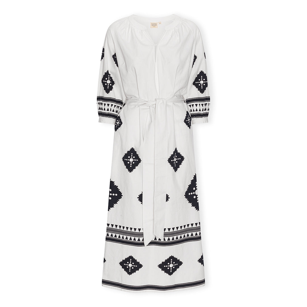 Luna Moon El Raval - Dress Apparel Ivory - Black
