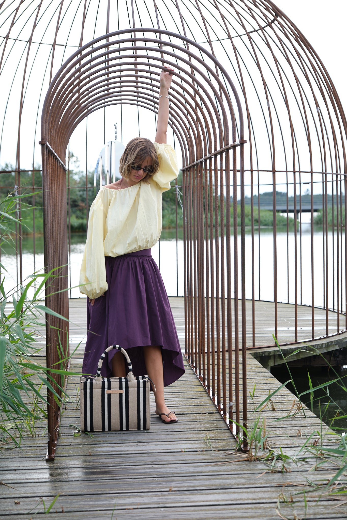 Luna Moon Lecce Blouse Blouse Pastel Yellow