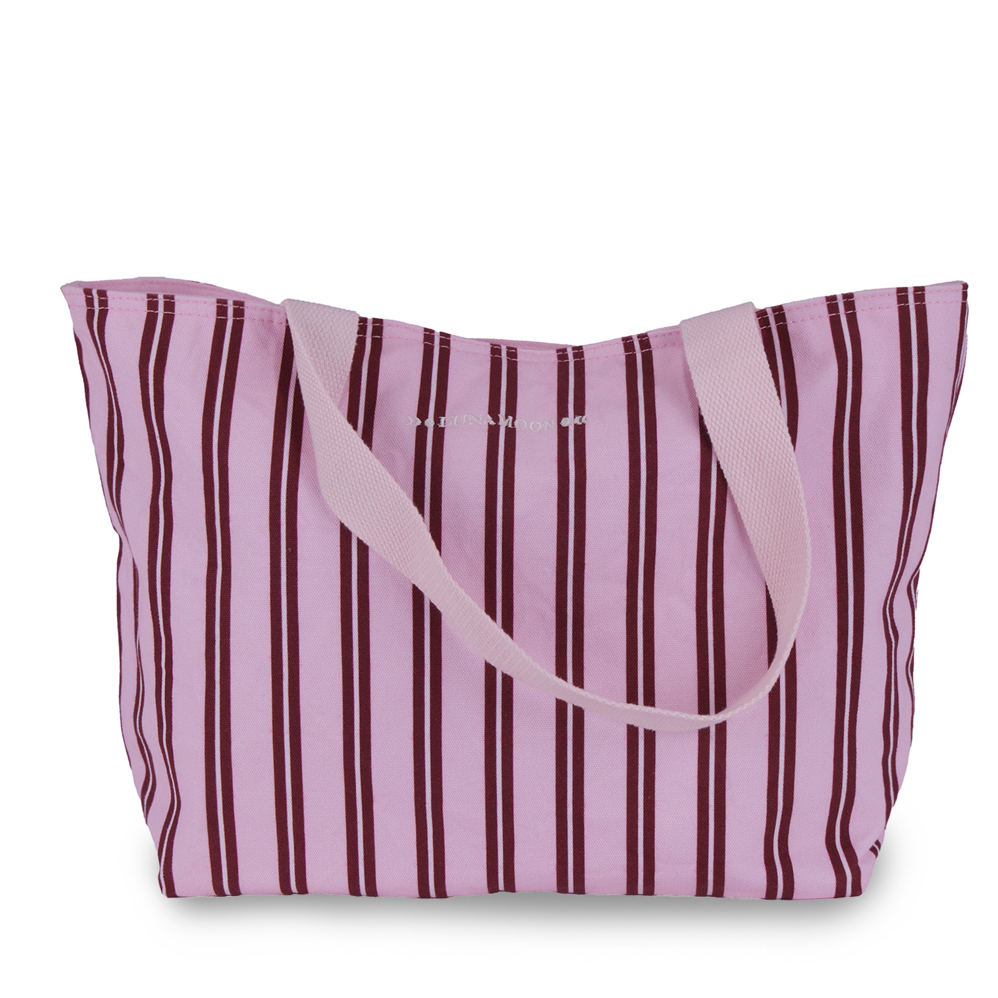Luna Moon Medium Shoulder Bag - Sandra Stripes Bag Light Pink