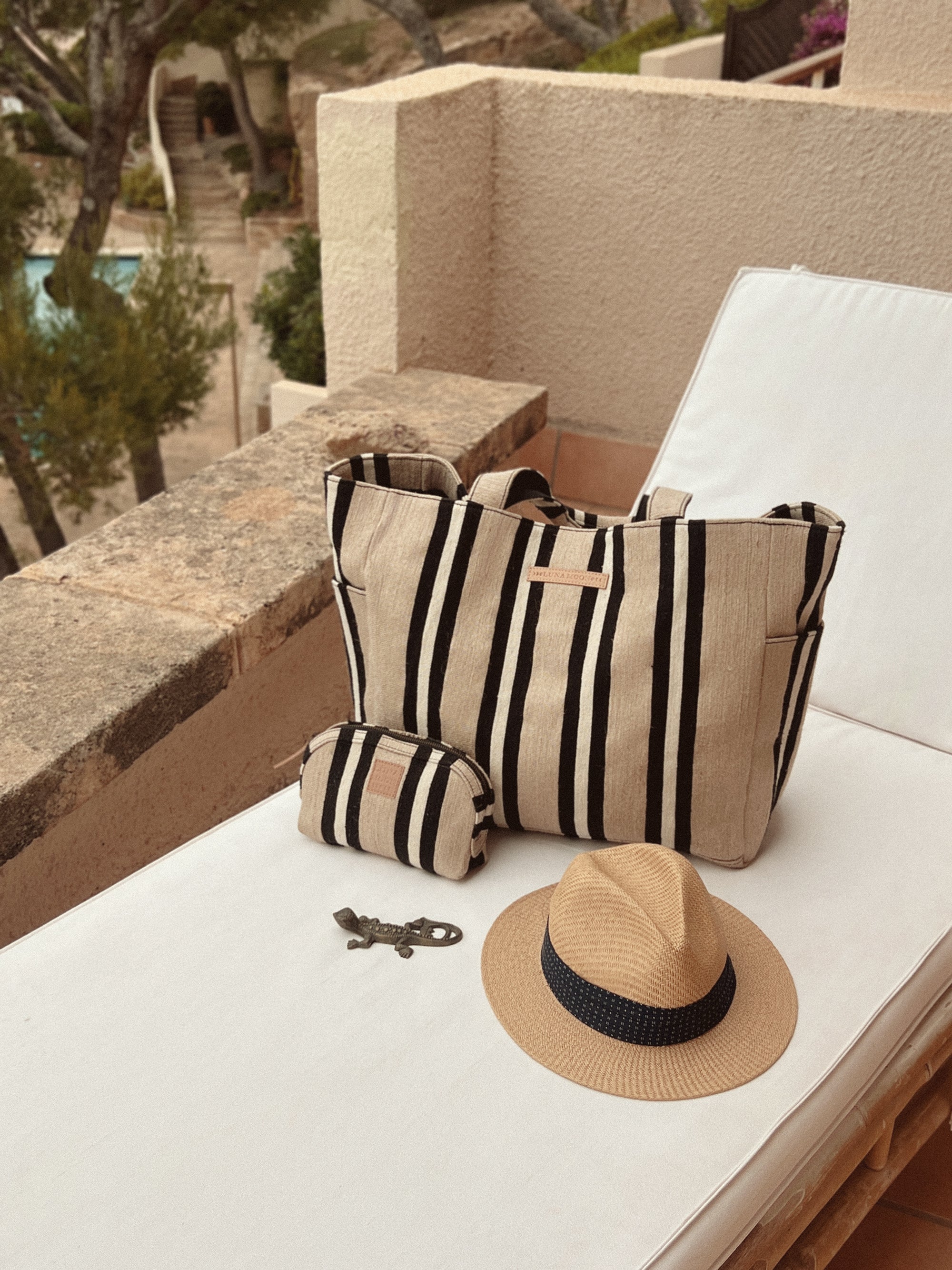 Luna Moon Mega shopper - Svinkloev Bag Jute - black