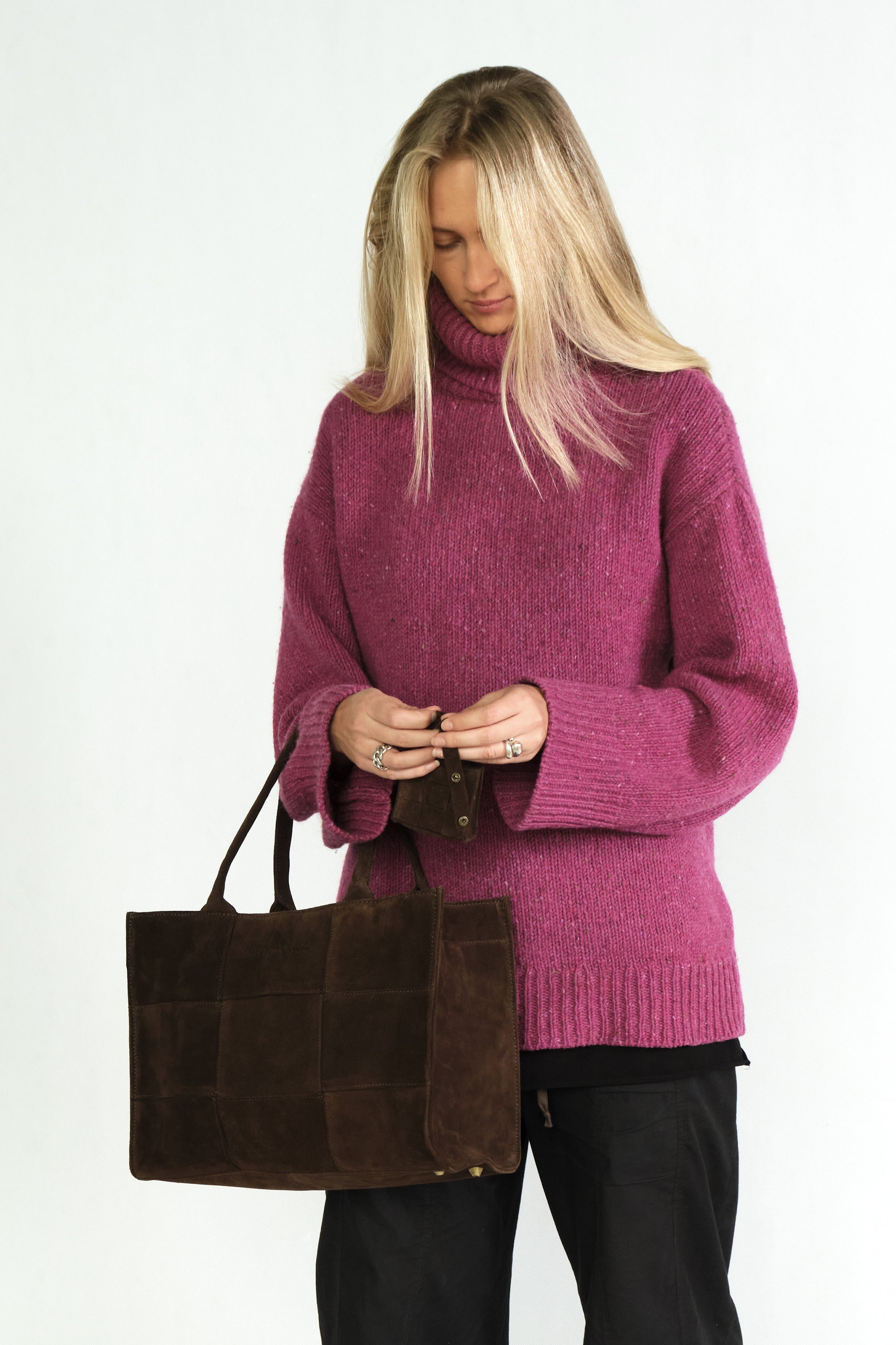 Luna Moon Mid Tote - Cervino Vista Tote bag Chocolate Brown