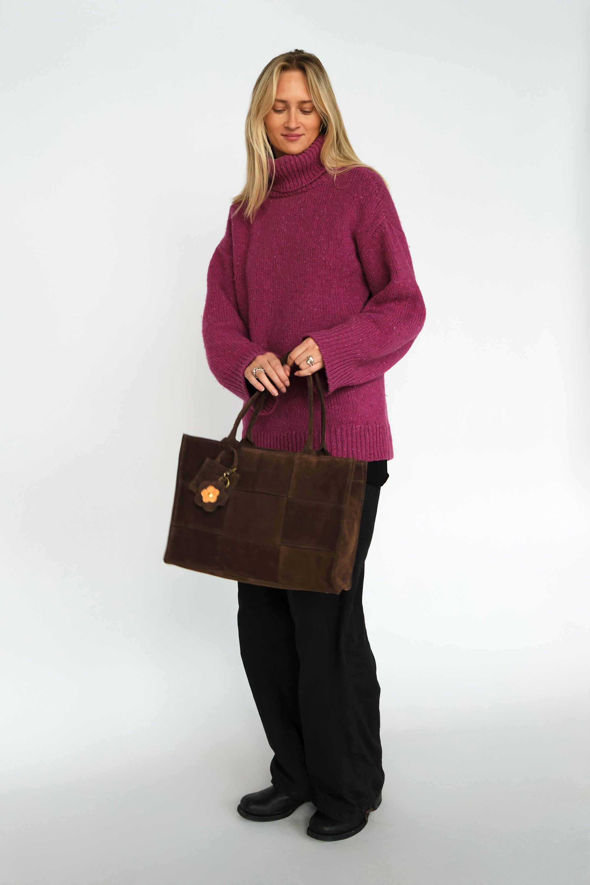 Luna Moon Mid Tote - Cervino Vista Tote bag Chocolate Brown