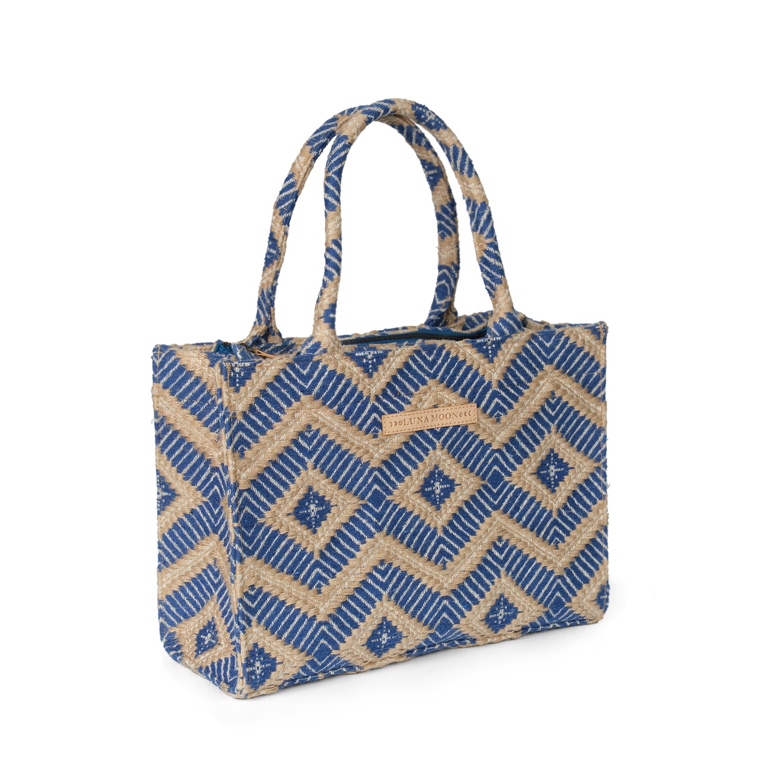 Luna Moon Mid Tote - La Rambla Bag Greek blue