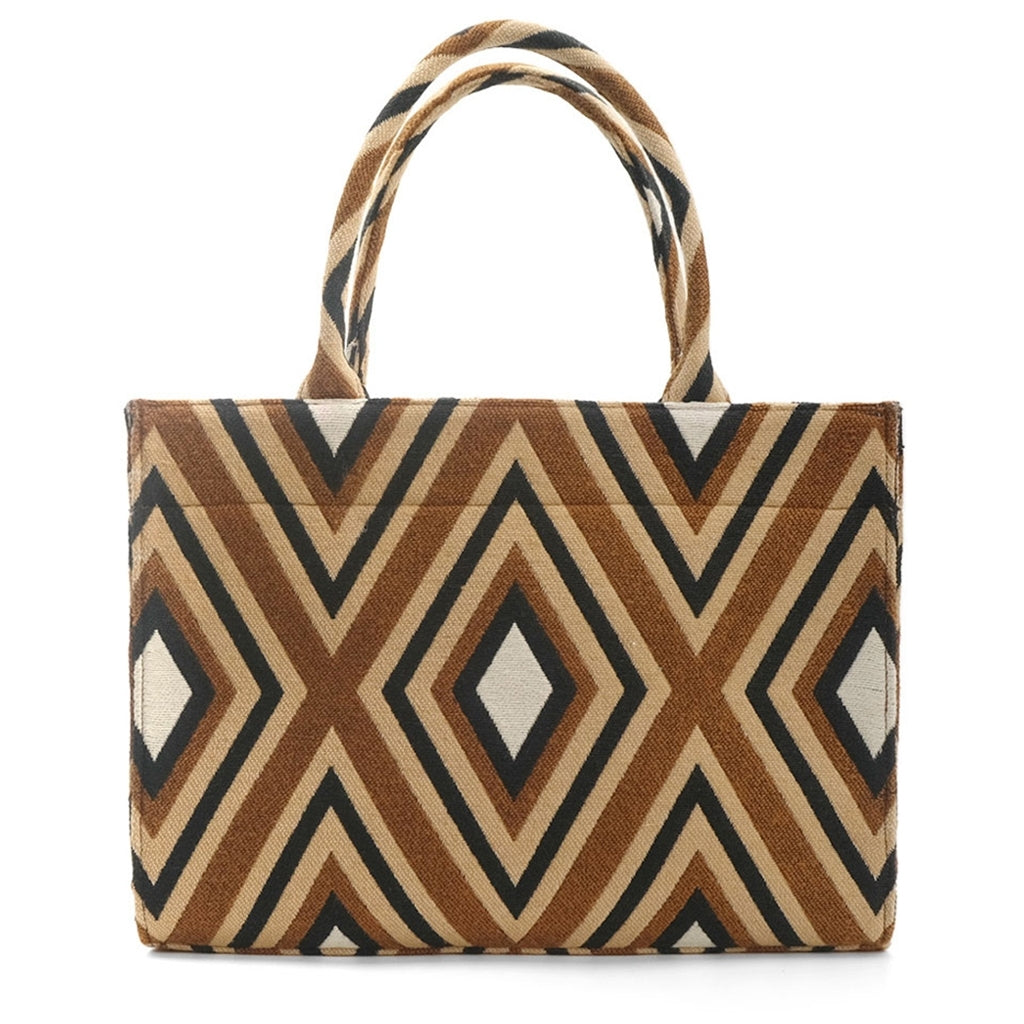 Luna Moon Mid Tote - Rua Augusta Bag Caramel - camel - black