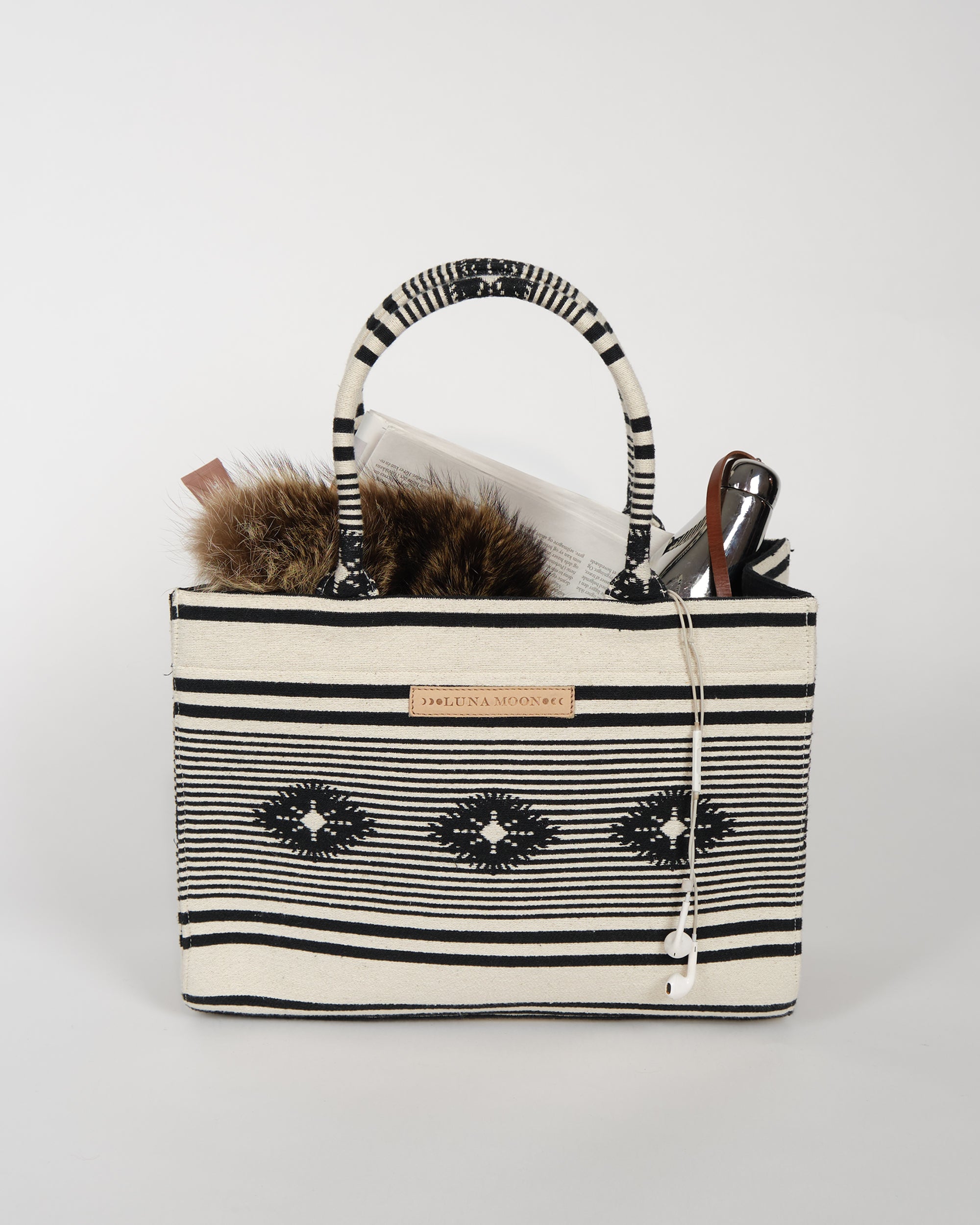 Luna Moon Mid Tote - Rue Neuve Tote bag Ivory - Black