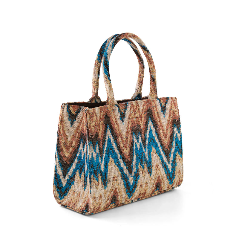 Luna Moon Mid Tote - Siena Bag Ocean Depths - camel